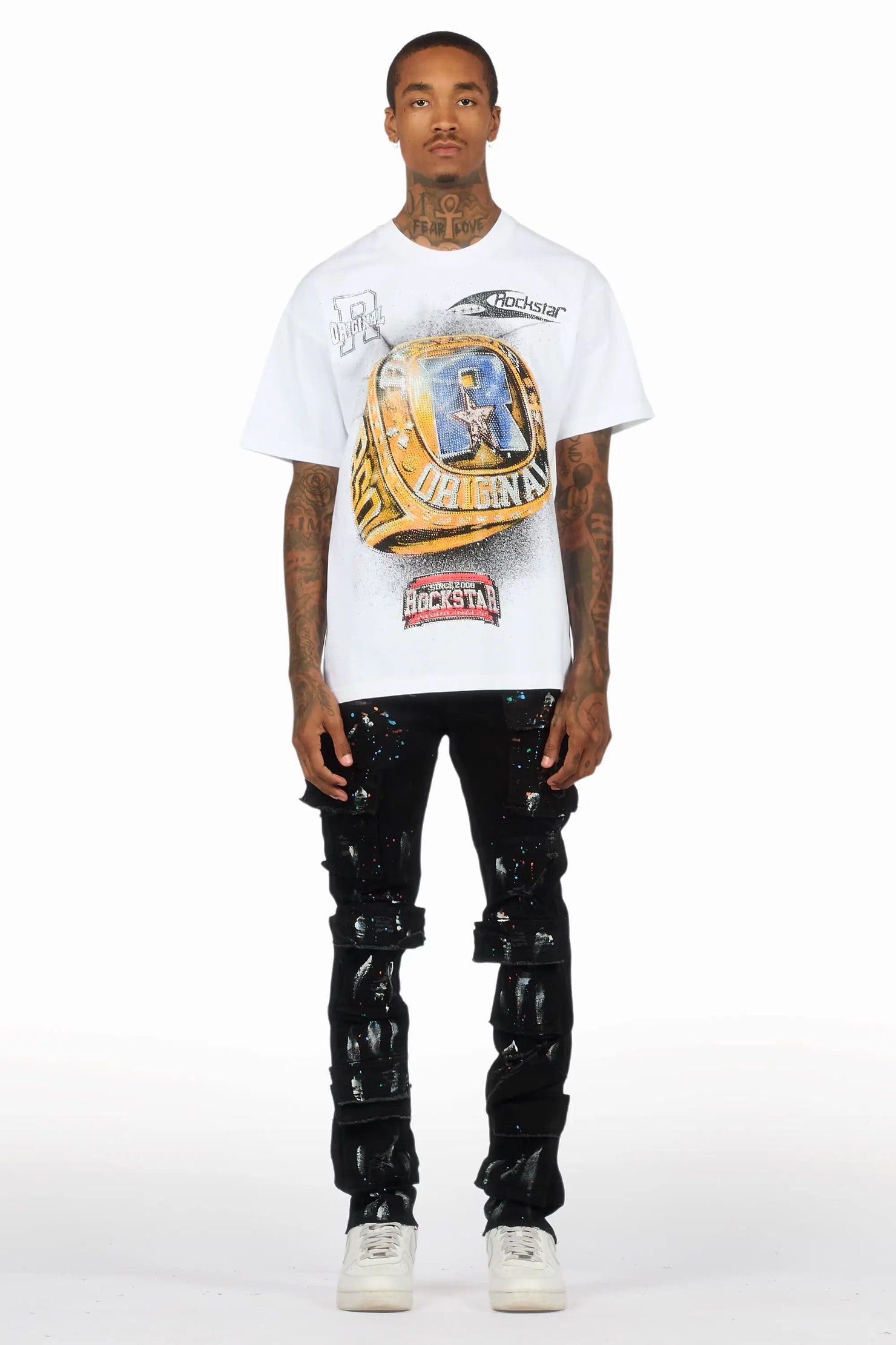 Orien Jet Black Painter Skinny Fit Jean