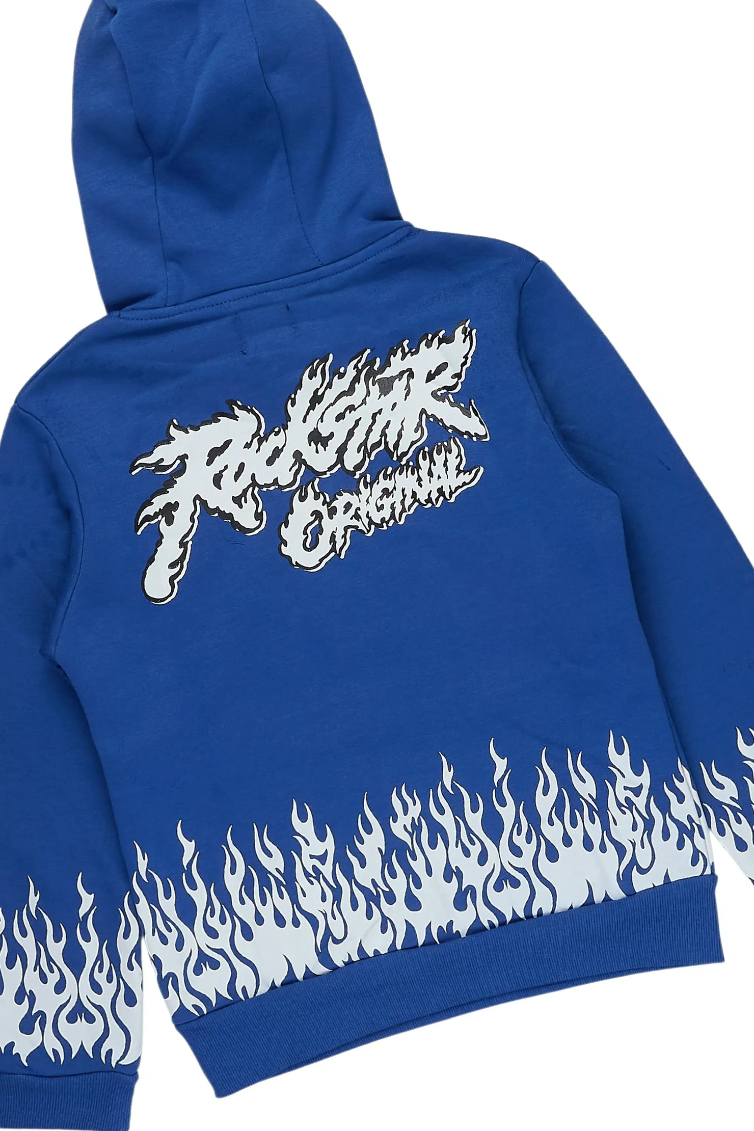 Boys Bubble Royal Hoodie/Stacked Jean Set