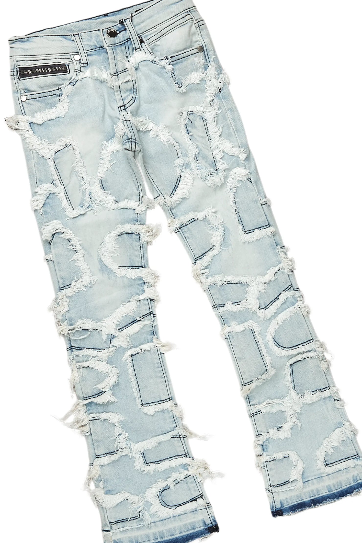 Boys Garran Vintage Navy Hoodie/Stack Flare Jean Set