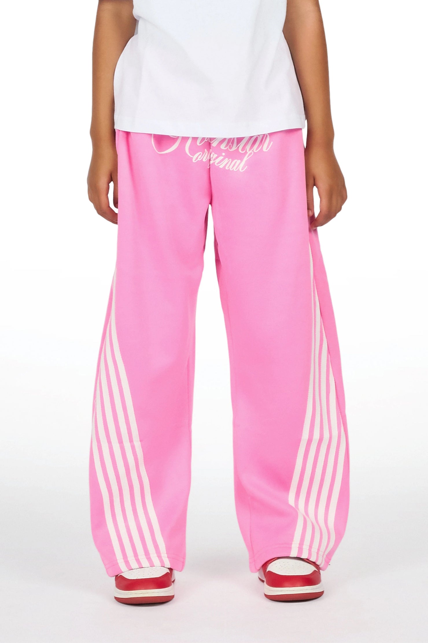 Girls Aerialla Pink Super Super Baggy Track Pant