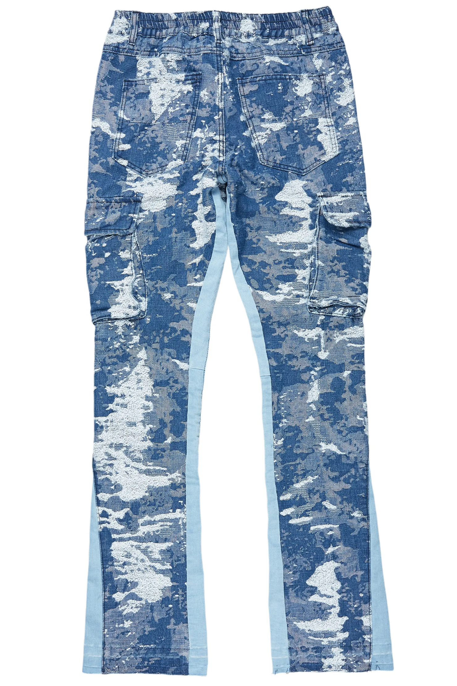 Bower Dark Blue Stacked Flare Jean