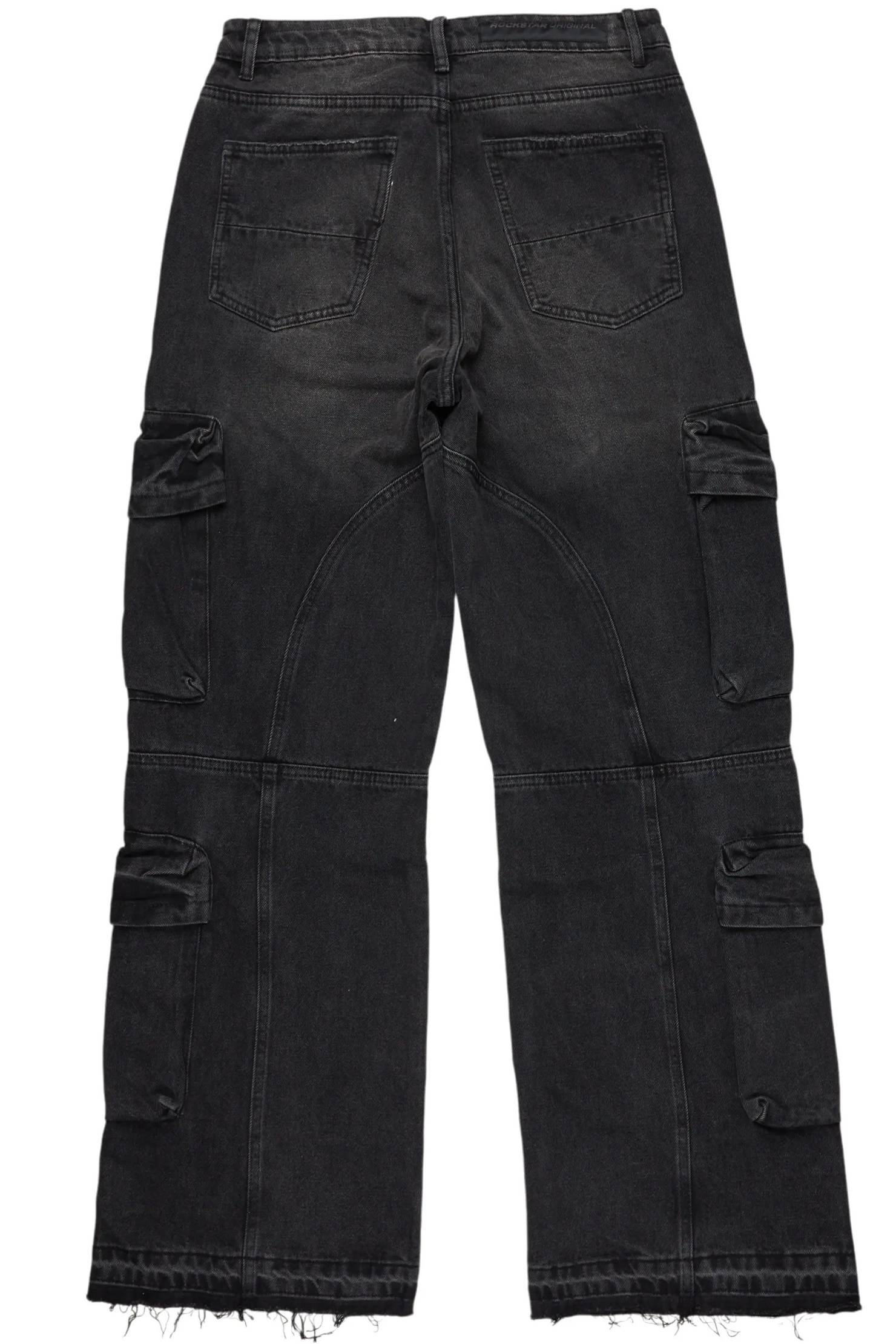 Alary Painter Black Baggy Fit Cargo Jean