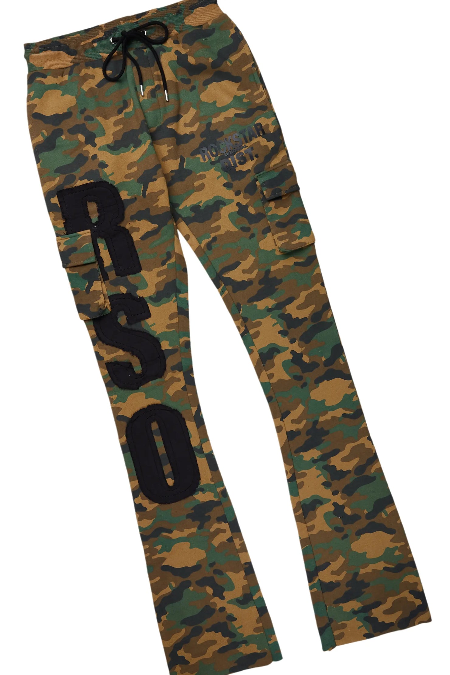 Eppy Black Long Sleeve T-Shirt & Admir Stacked Flare Track Set