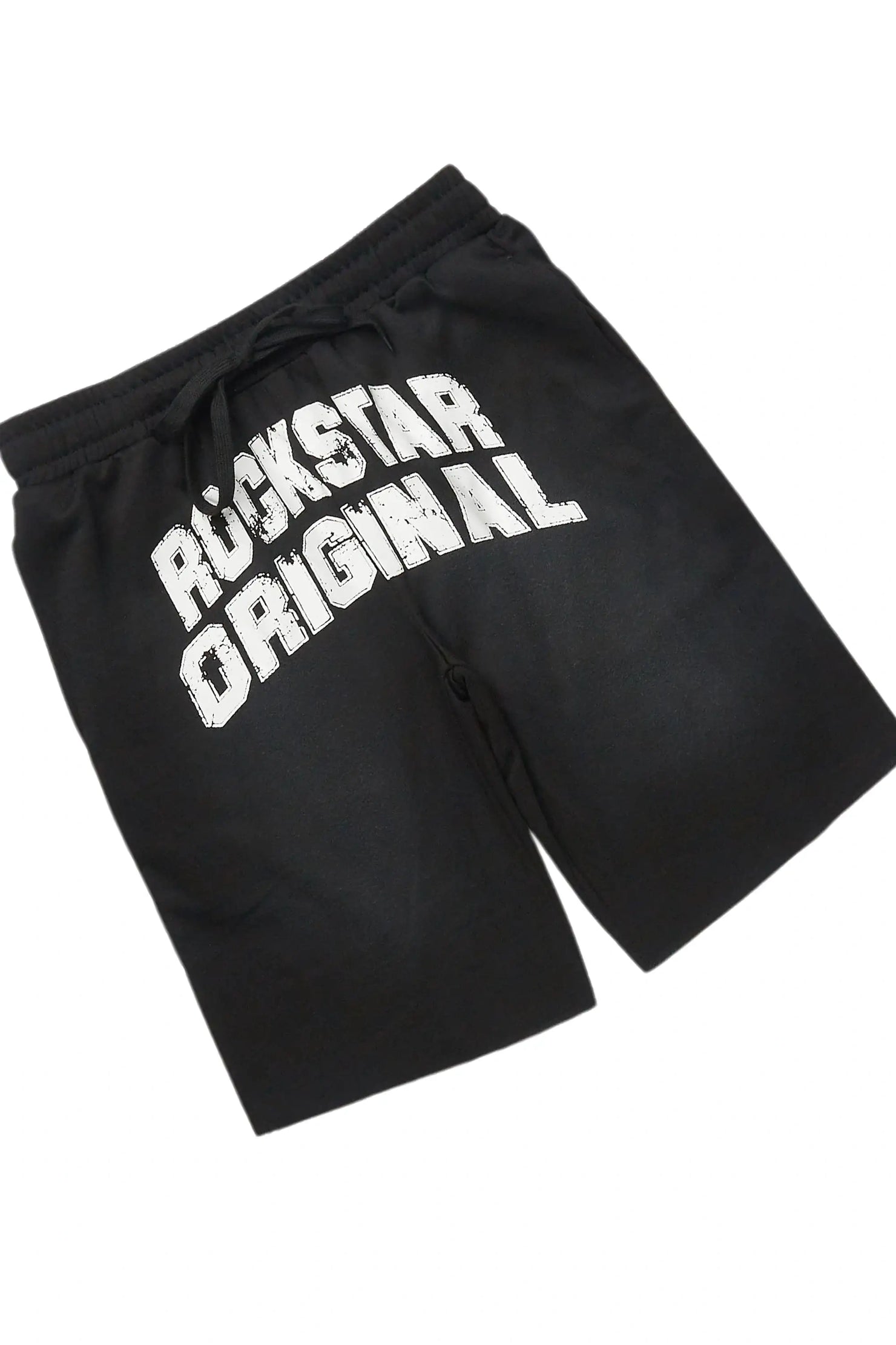 Tumo Black Cut Sleeve Crop Boxy Tee Short Set