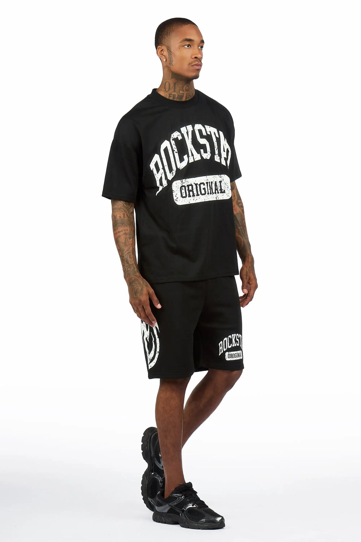 Members Black T-Shirt/Short Set