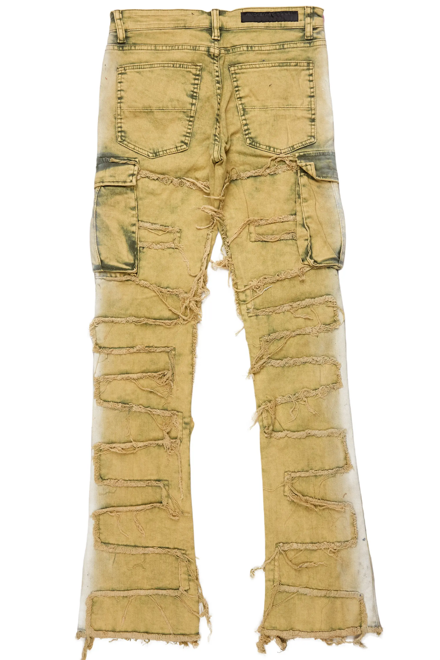 Jairo Yellow Painter Stacked Flare Jean