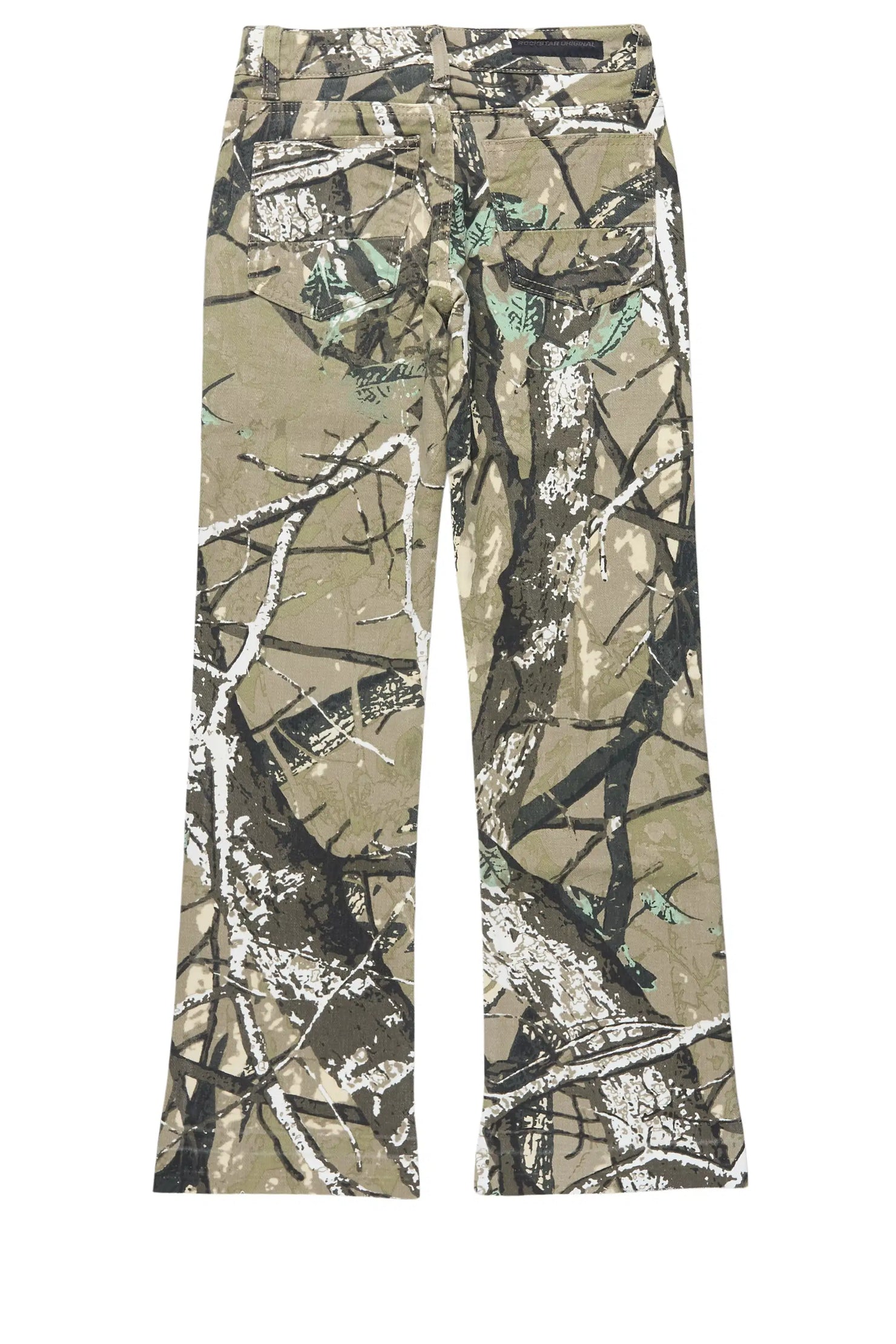 Boys Khen Tree Camo Pearl Stacked Flare Jean