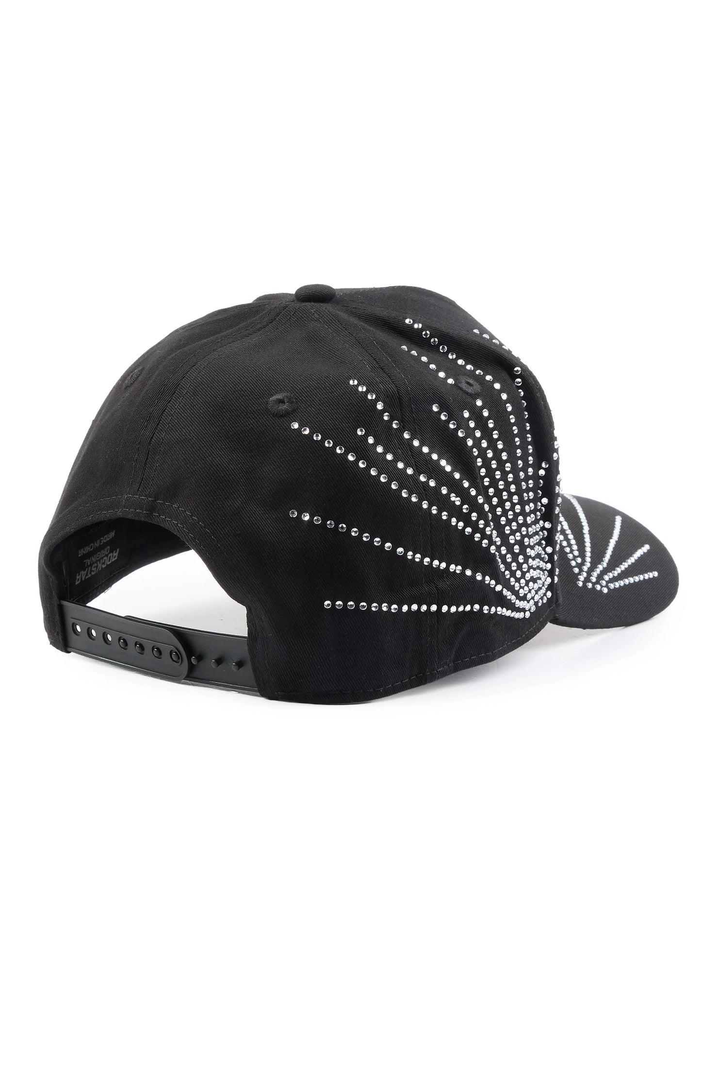Laleana Black Rhinestone Trucker Hat