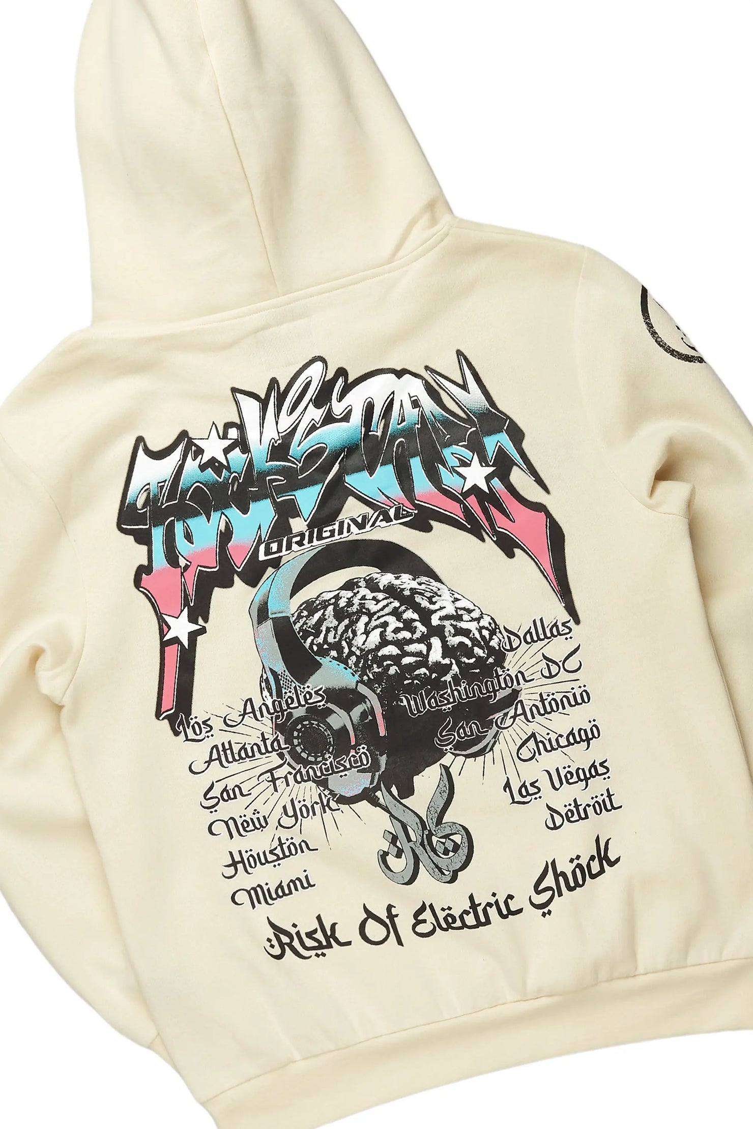 Lucy Tan/Black Hoodie/Stacked Flare Pant Track Set