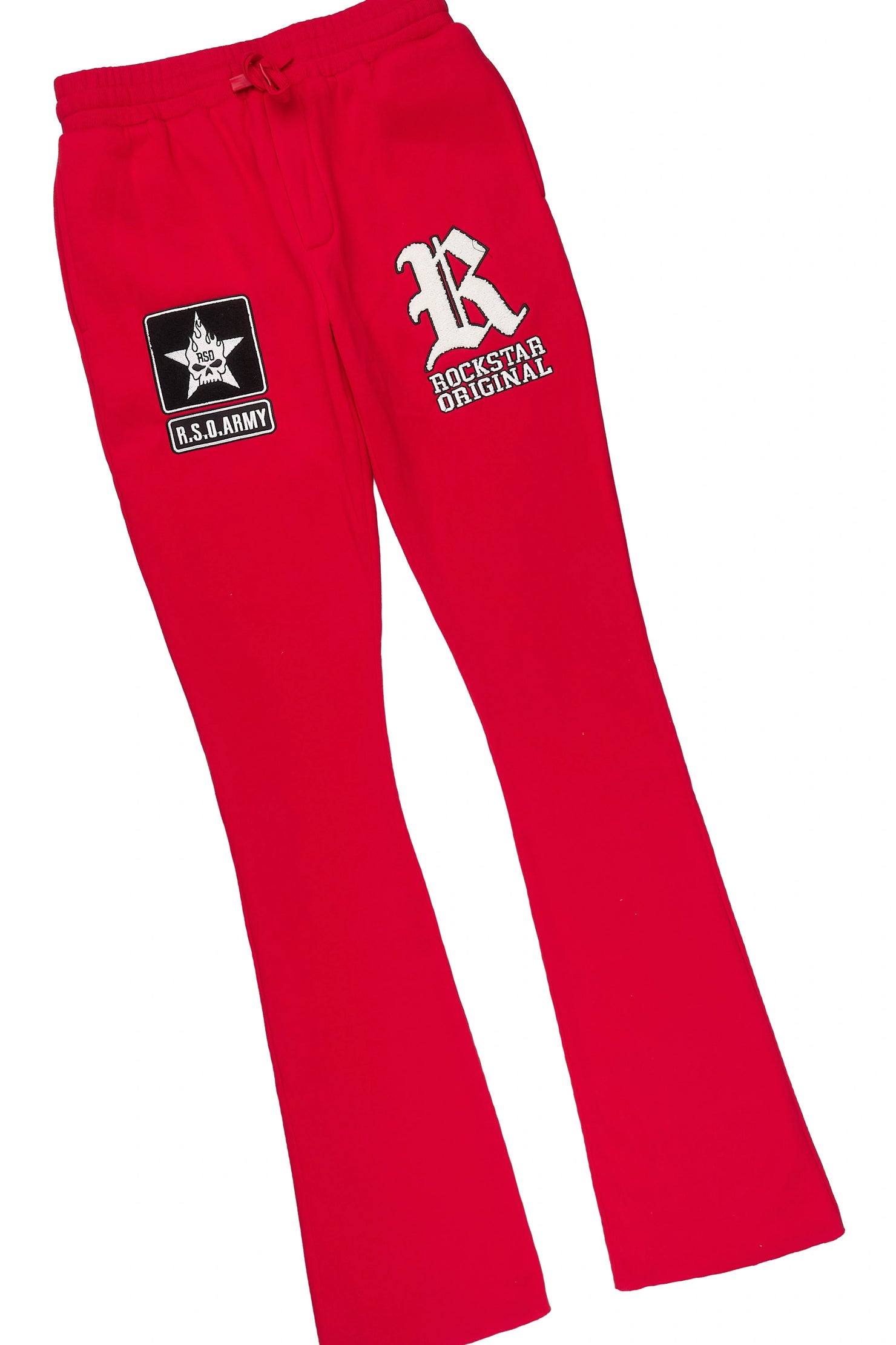Vidar Red Zip Up Hoodie Stacked Track Set