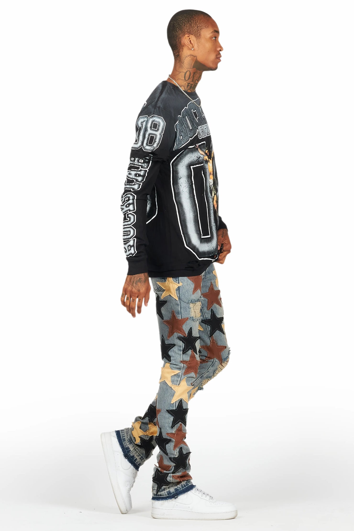 StarLane Tint Stacked Flare Jean