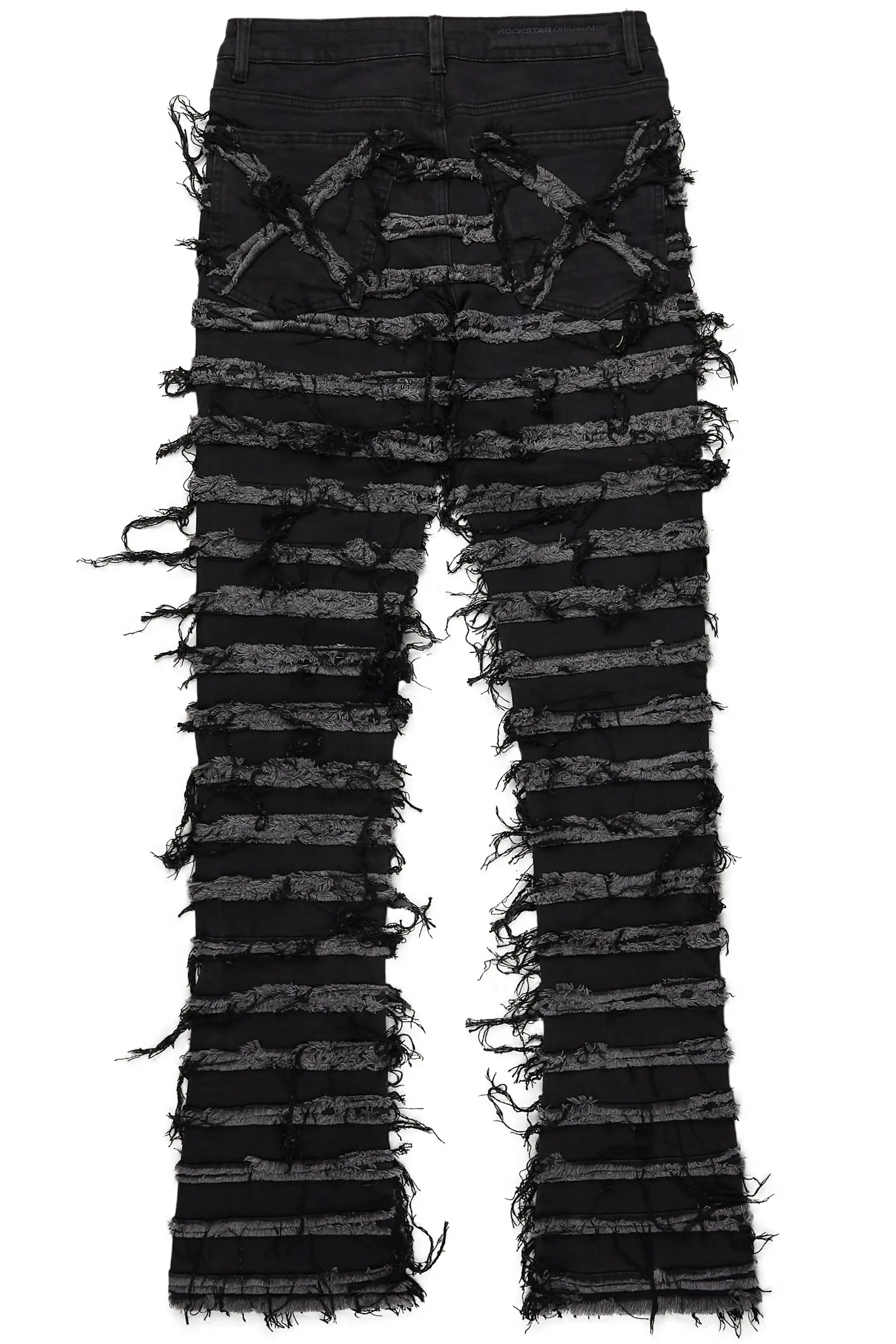 Garson Dark Grey Painter Stacked Flare Jean