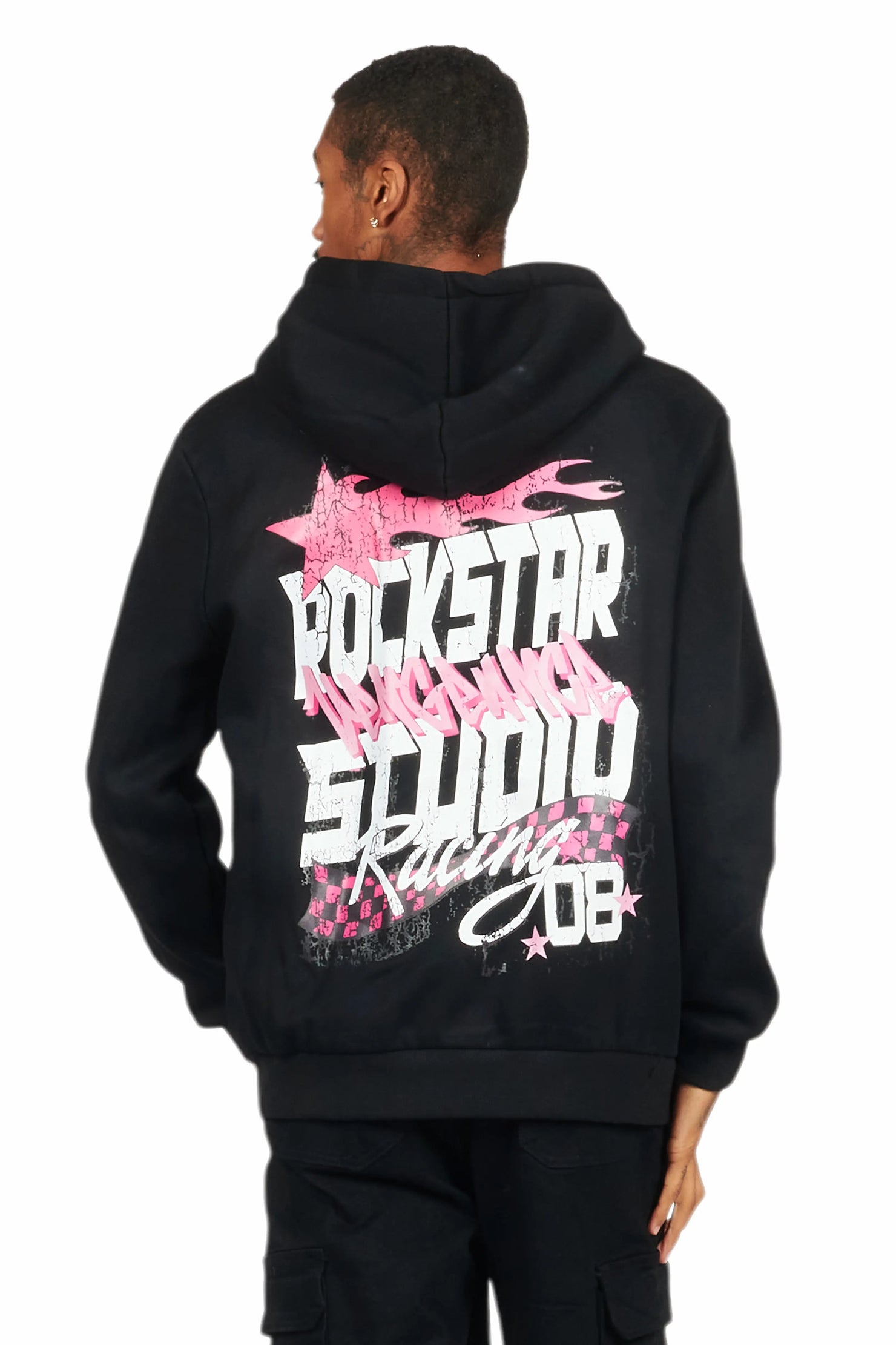 Anneso Black Graphic Hoodie