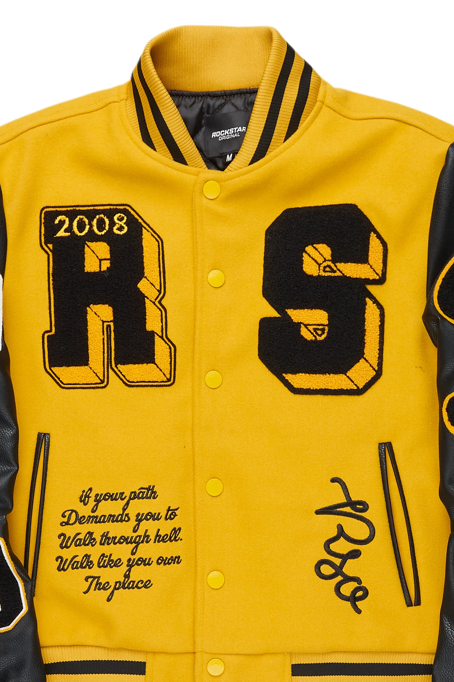 Leslaw Yellow/Black Varsity Jacket