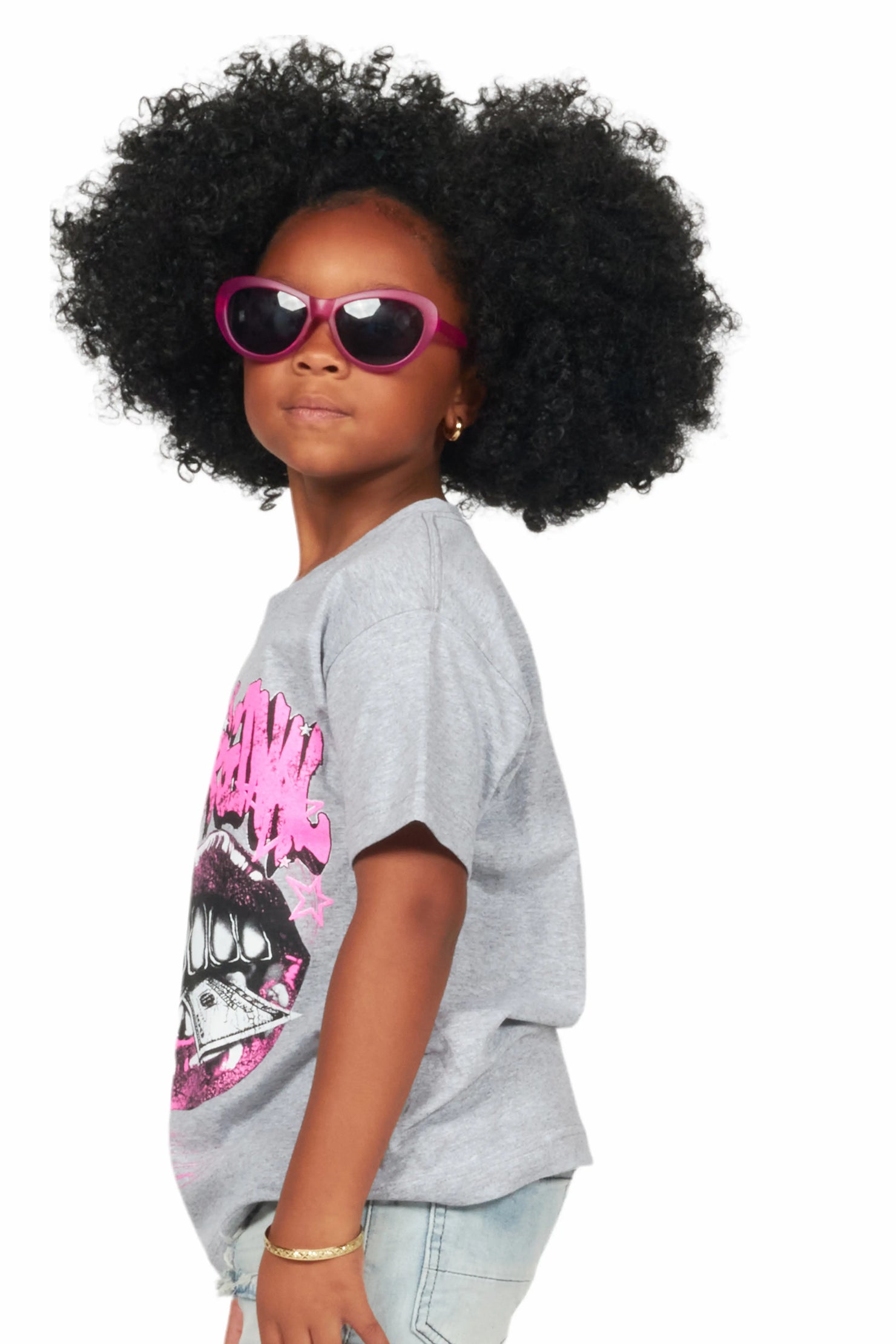 Girls Rosie Grey Graphic T-Shirt