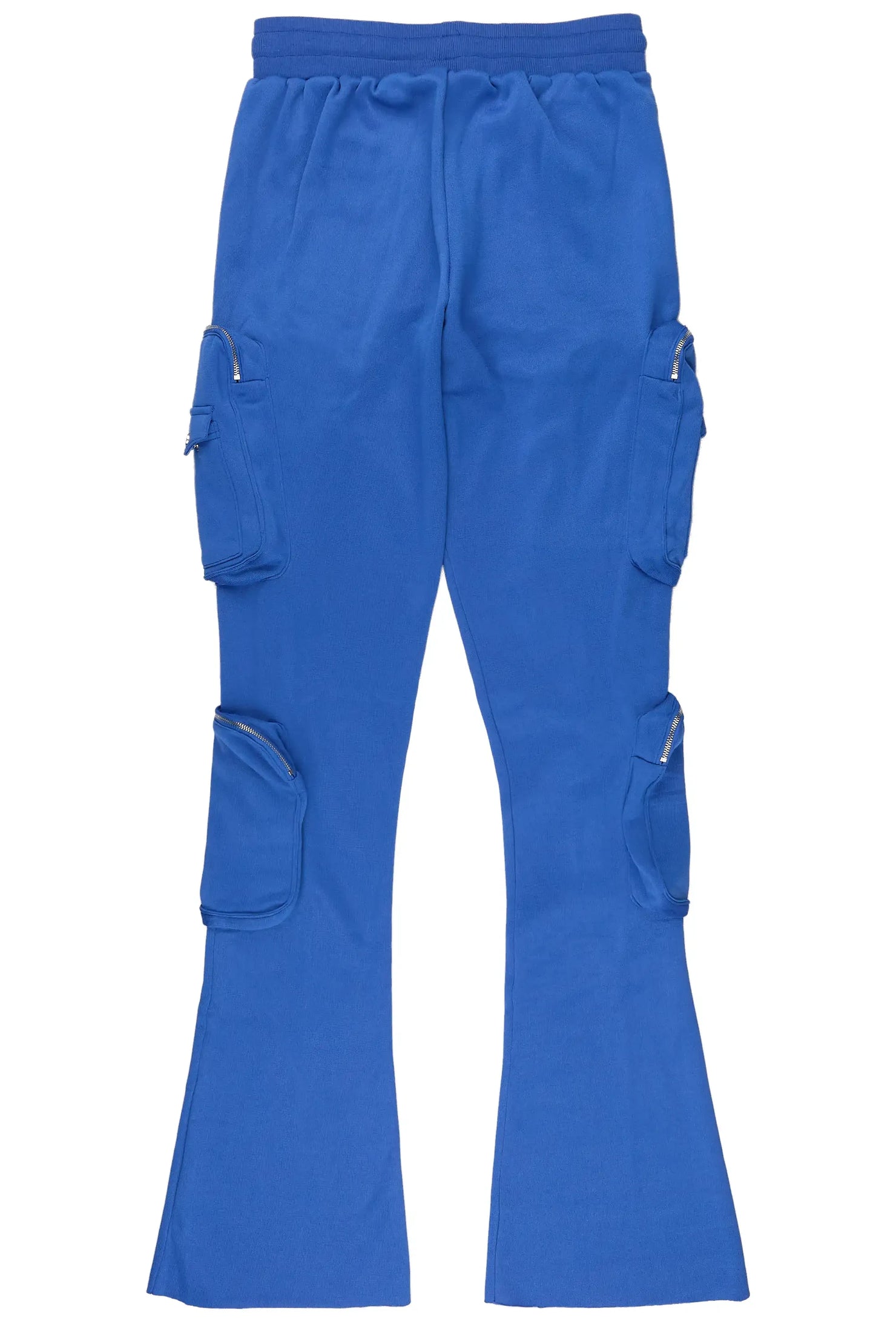 Cheronnie Royal Blue Cargo Stacked Track Pant