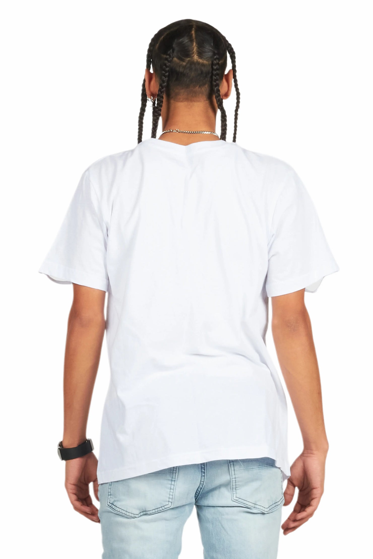 Banyan White/Blue Graphic Oversized T-Shirt