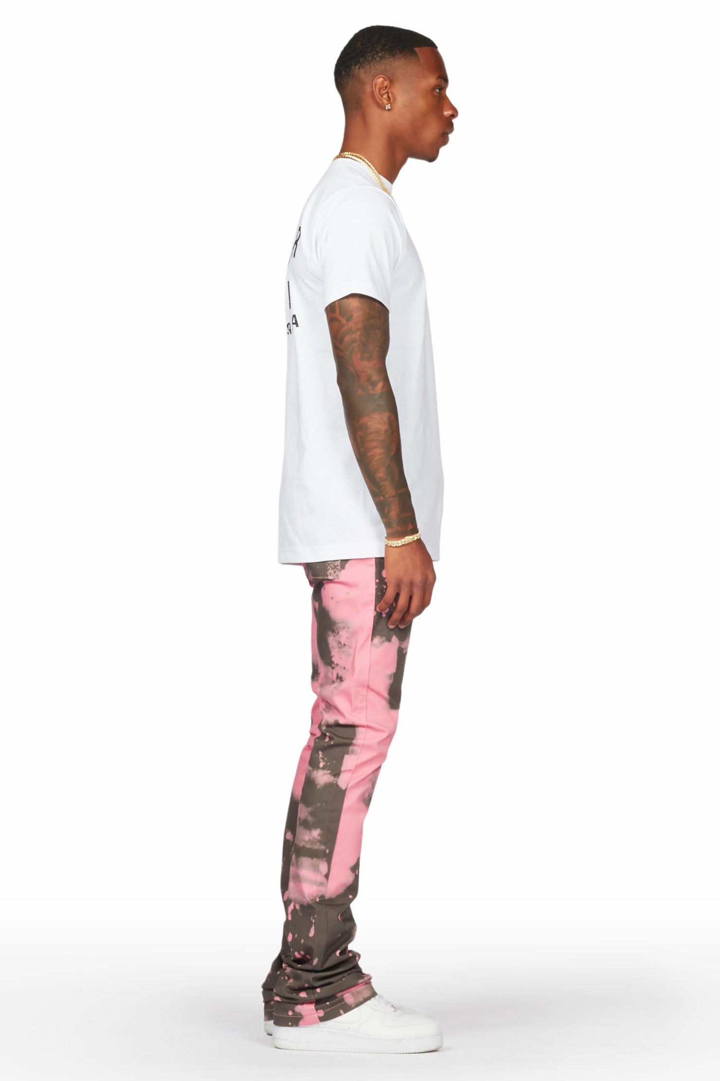 Alam Pink Stacked Flare Pant