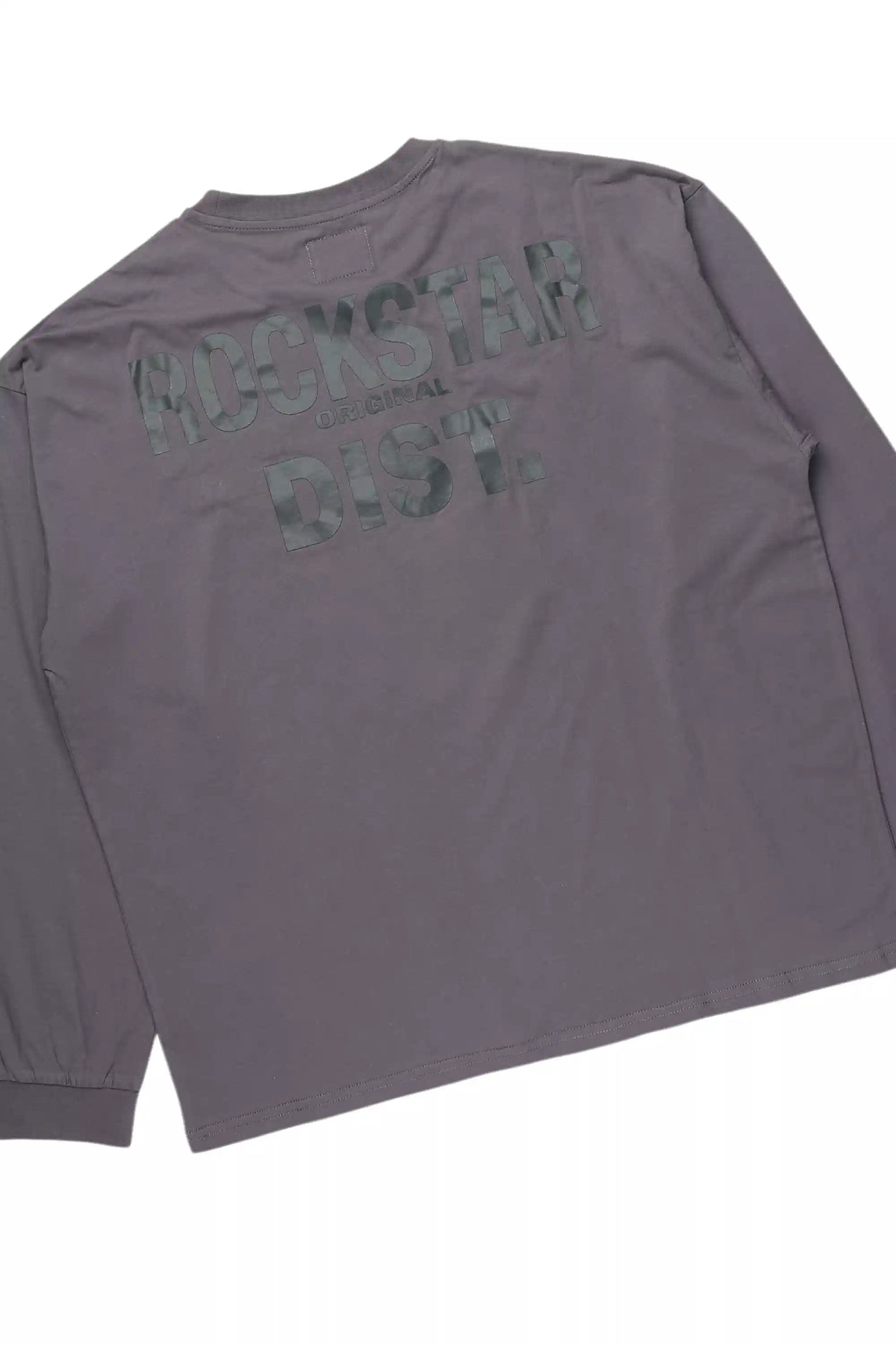 Antal Charcoal Long Sleeve T-Shirt/Baggy Stacked Track Set