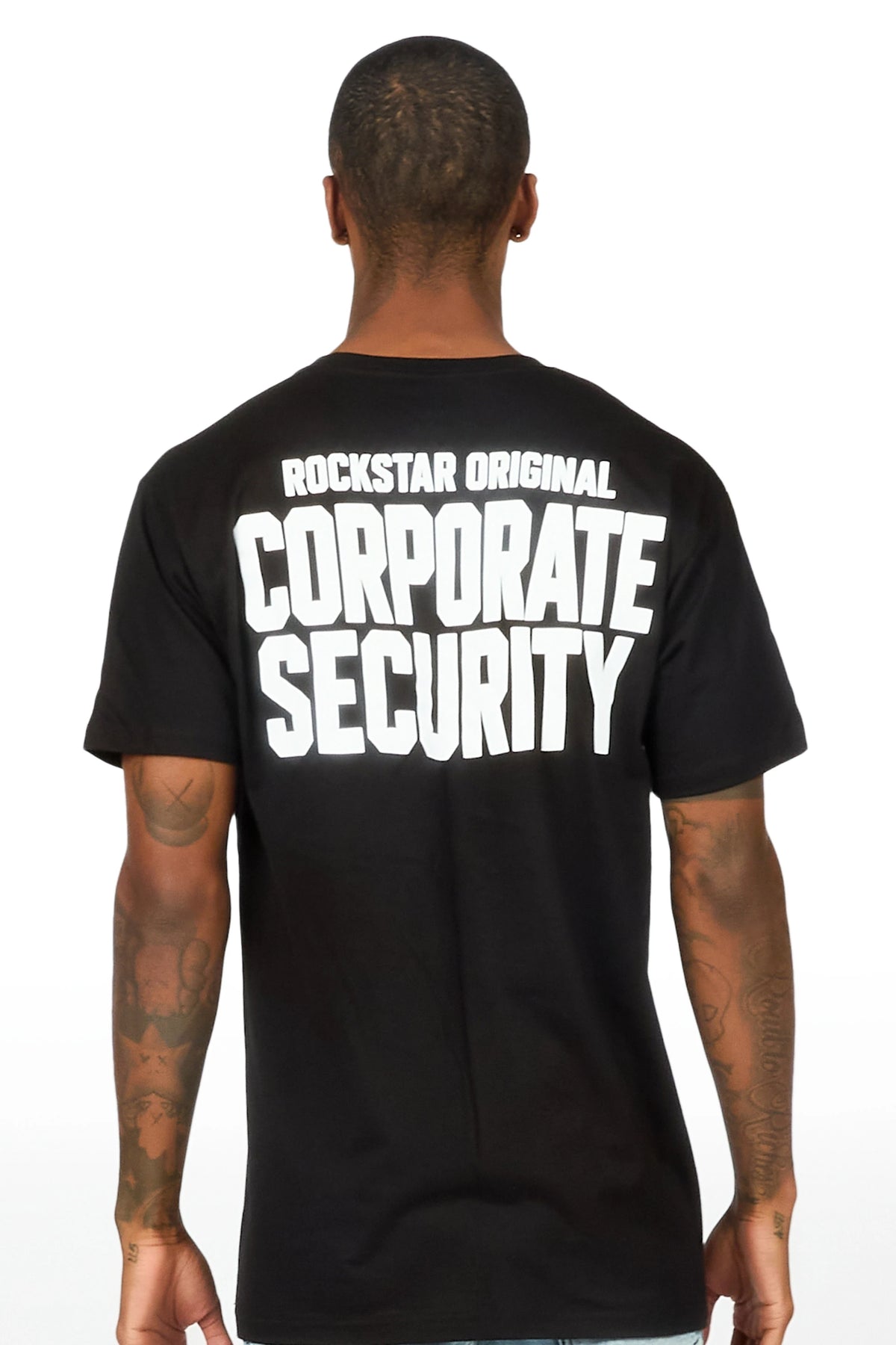 Security Black Oversized Graphic T-Shirt