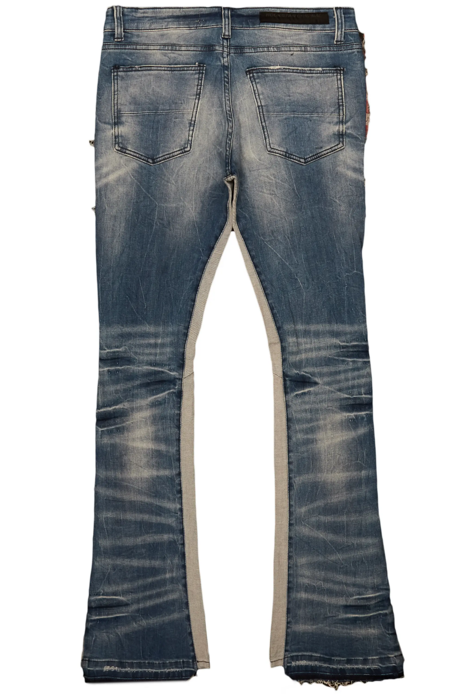 Eugene Stacked Flare Jean-Dark Wash