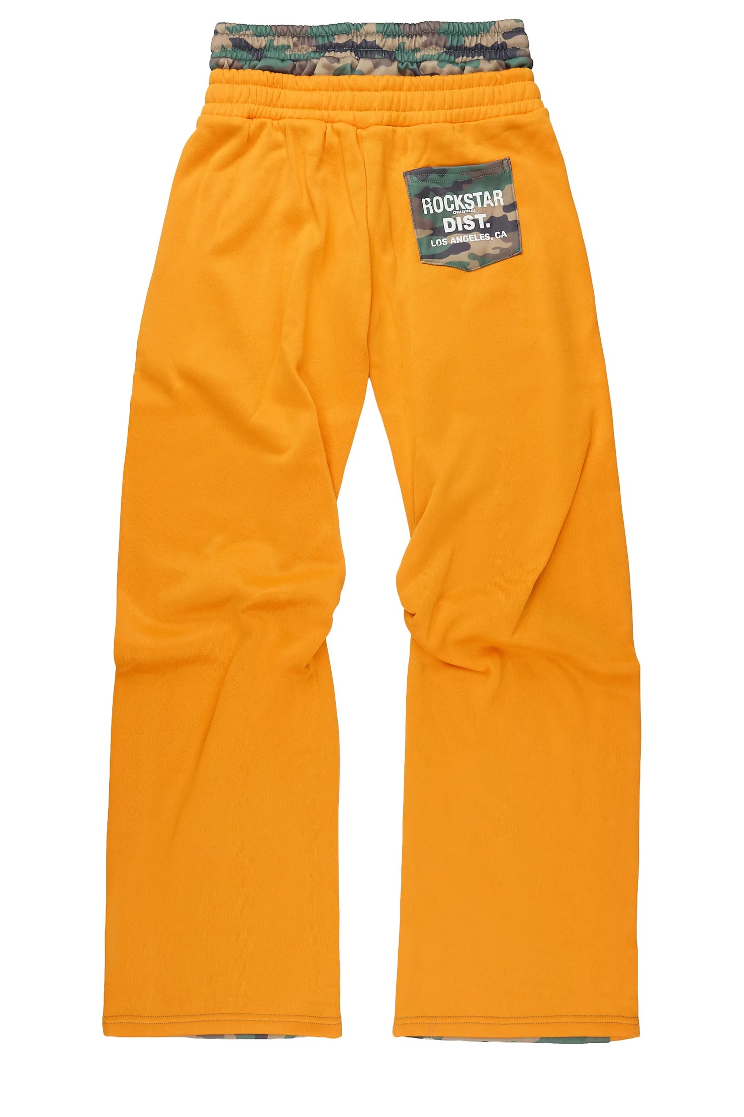 Boys Canaan Camo/Orange Double Waisted Baggy Track Pant