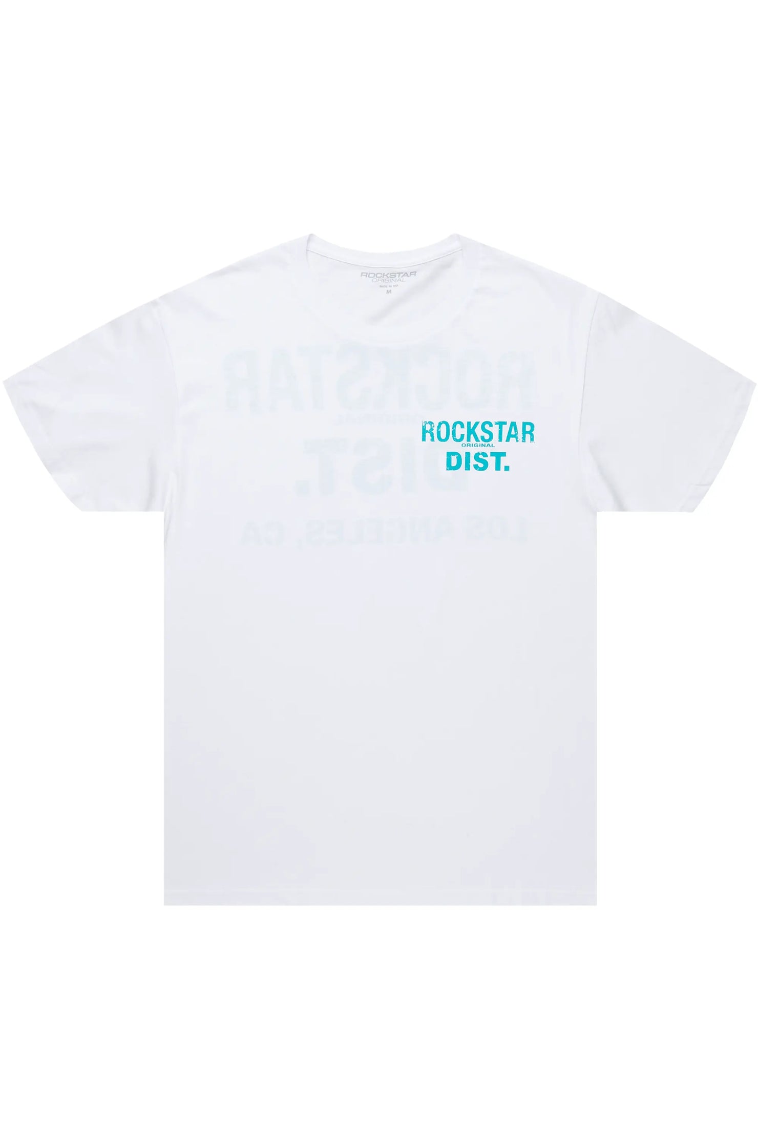 Dalasia White/Aqua Oversized Tee