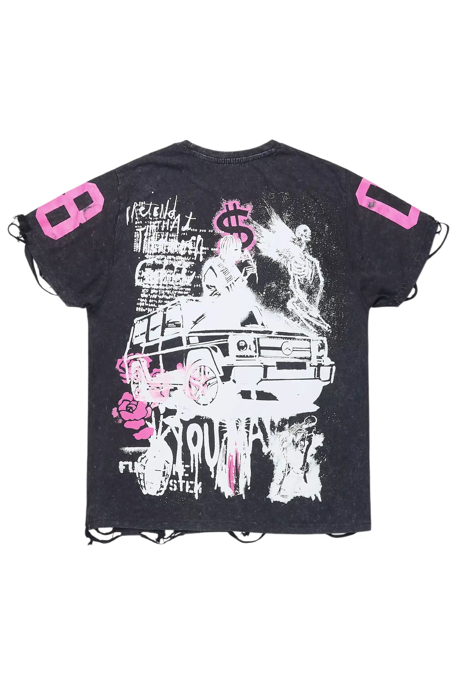 Kammile Vintage Black Oversized T-Shirt