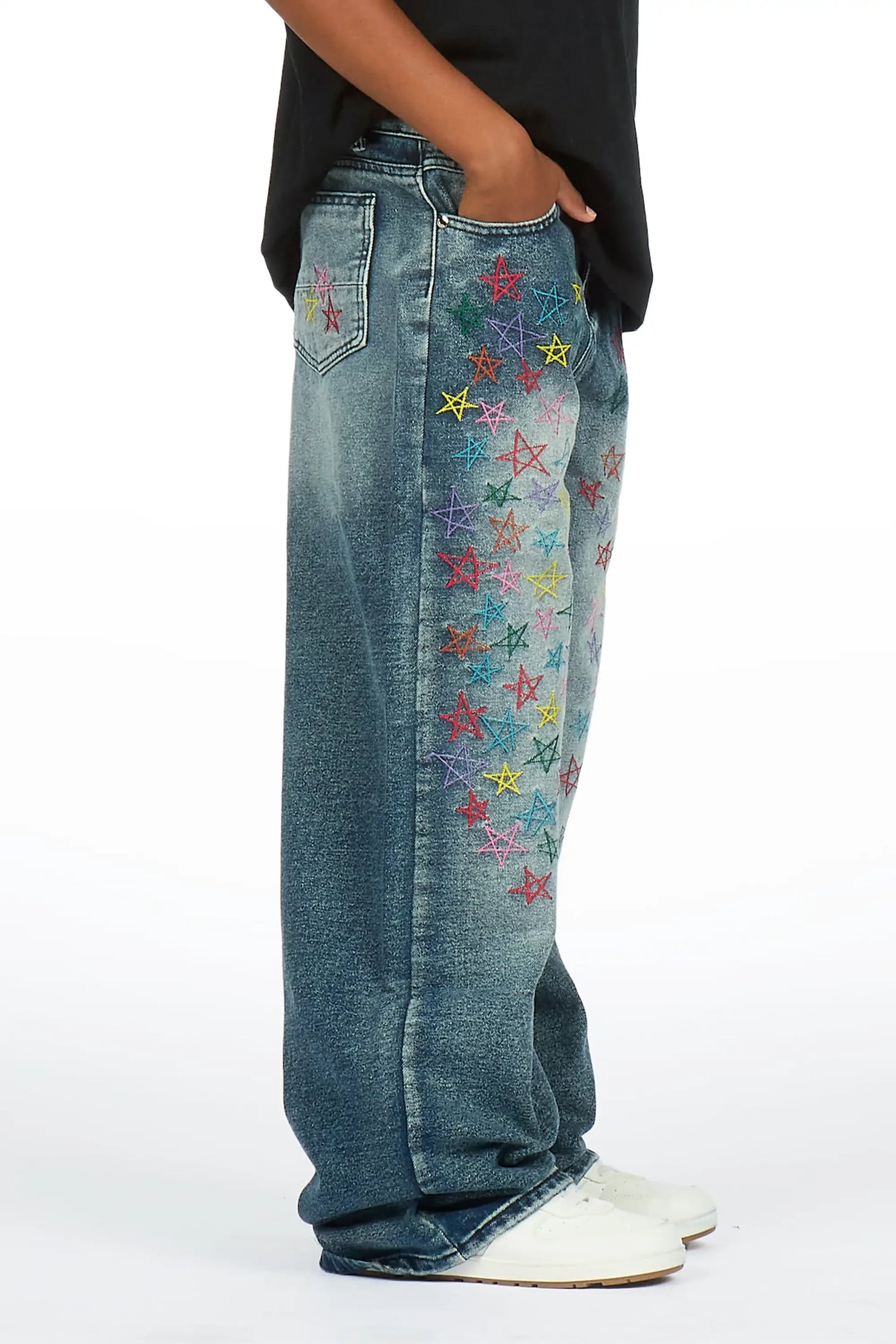 Boys Levi Denim Wash Baggy Fit Jean
