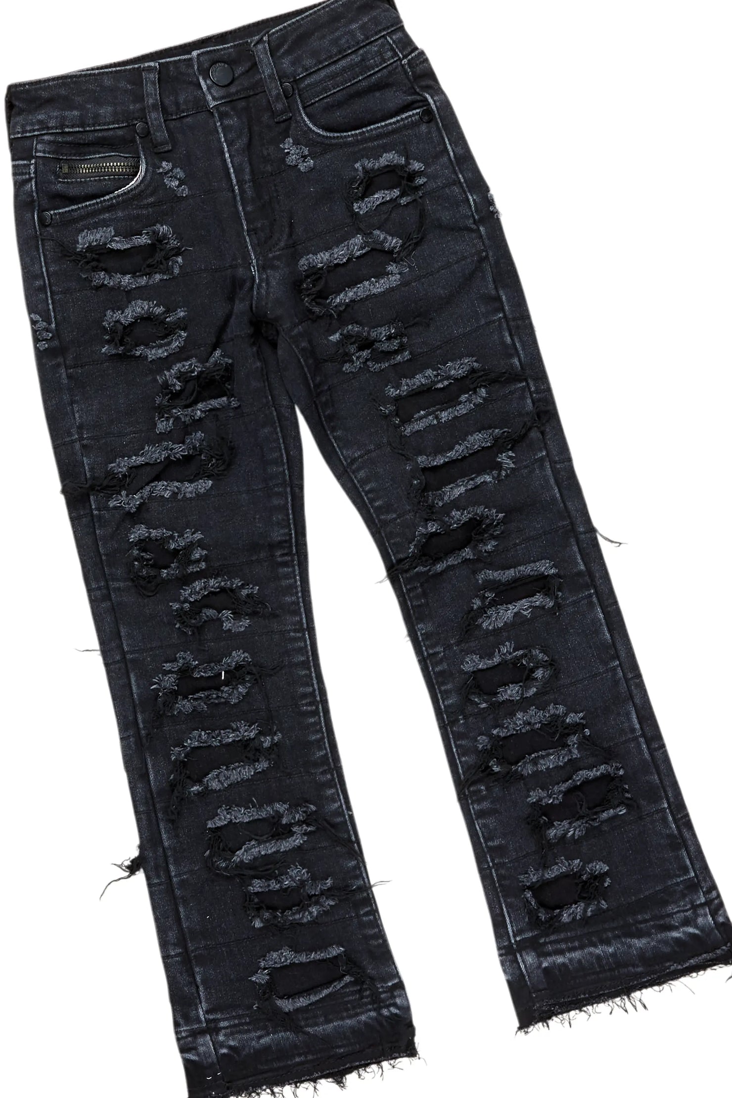 Boys Albus Red Hoodie/Stacked Flare Jean Set