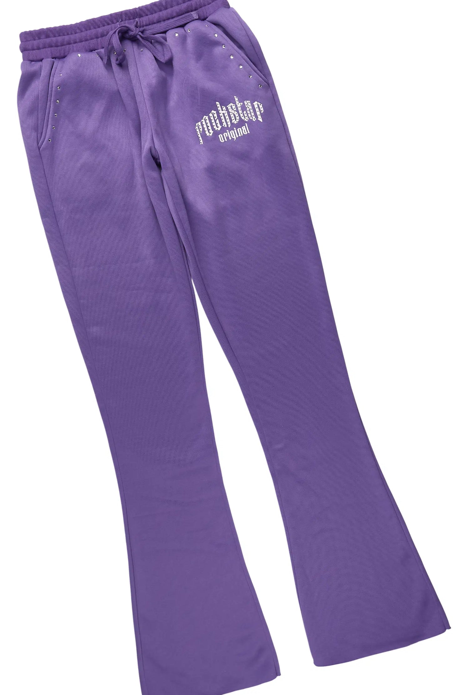 Sherris Purple Studded Stacked Track Set