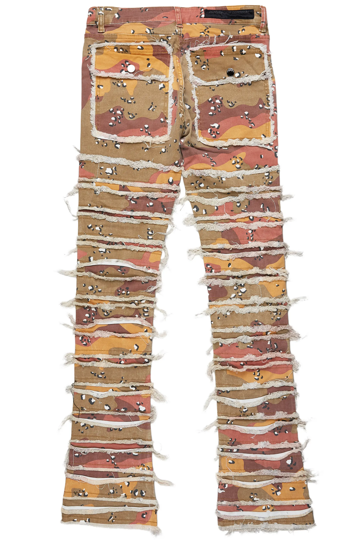 Kinby Multi Camo Stacked Flare Jean