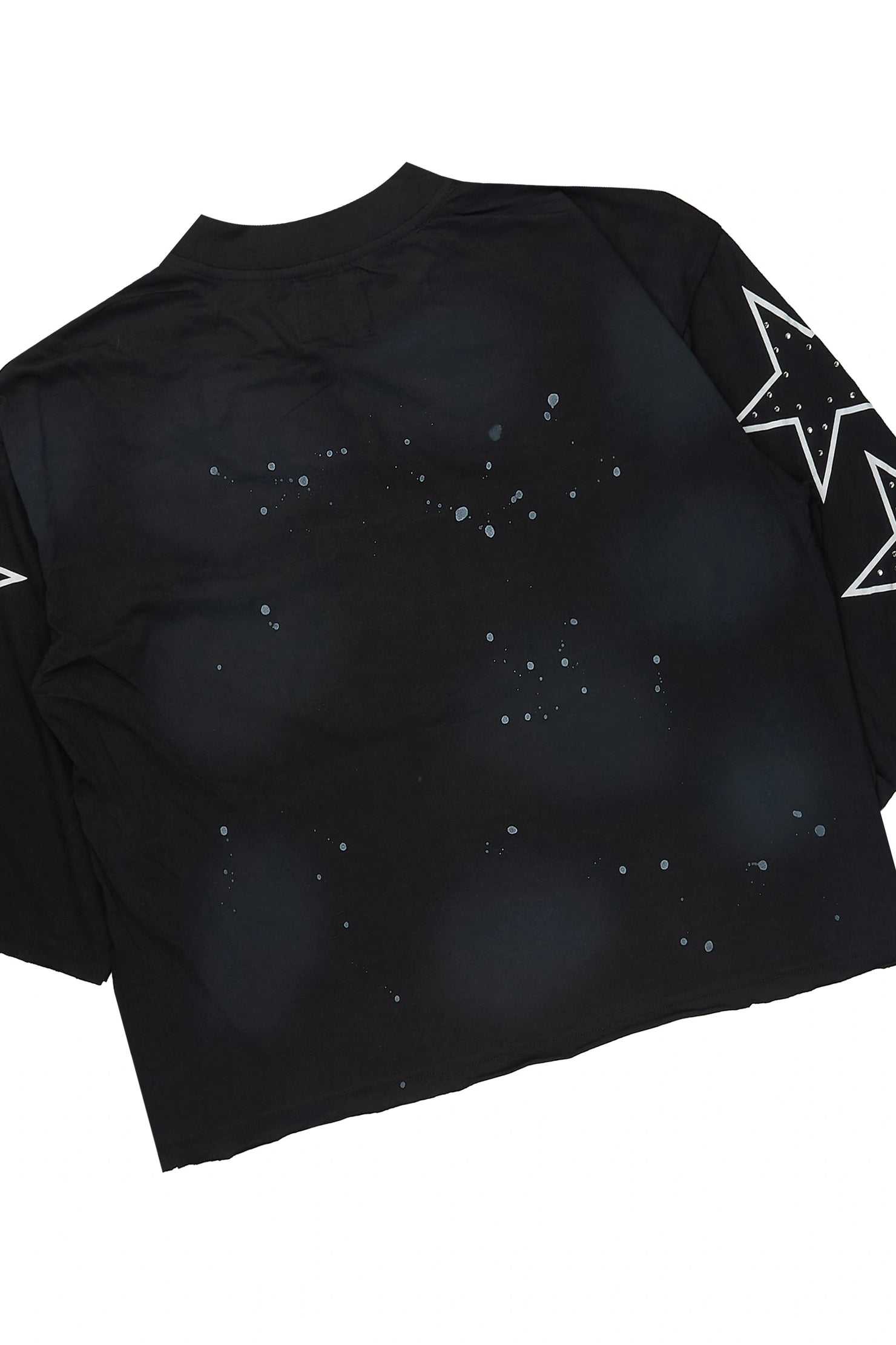 Zirka Black Studded T-Shirt/Short Set