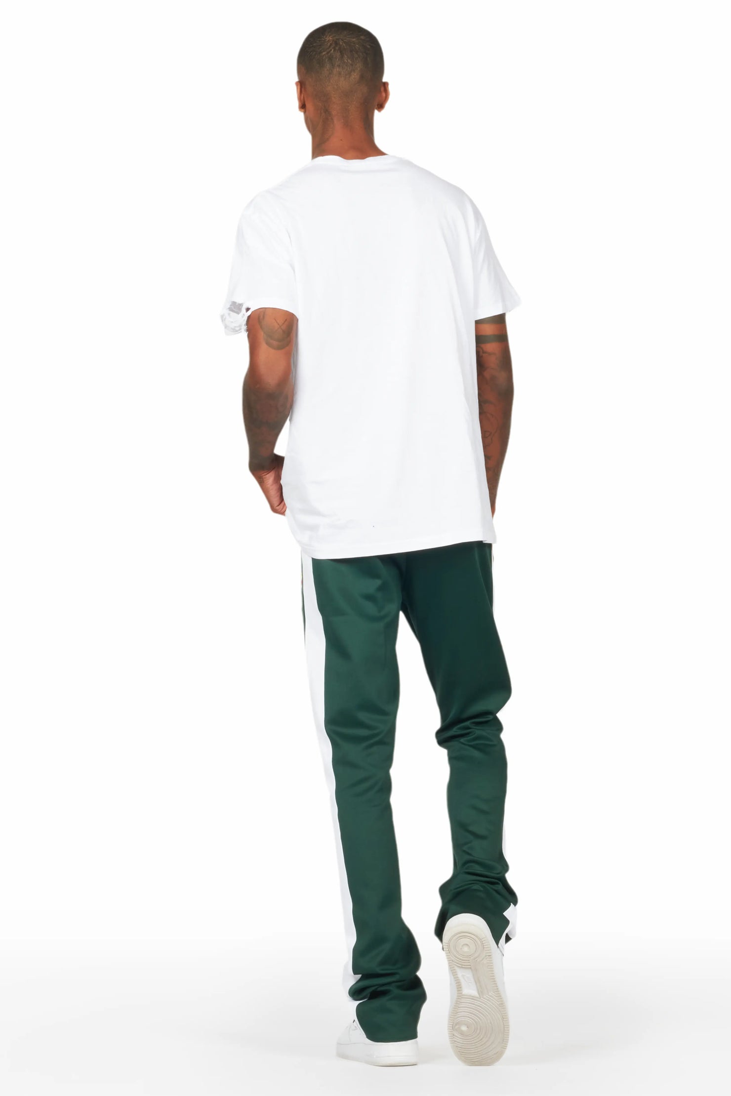 Tarl White/Green T-Shirt/Stacked Flare Track Set