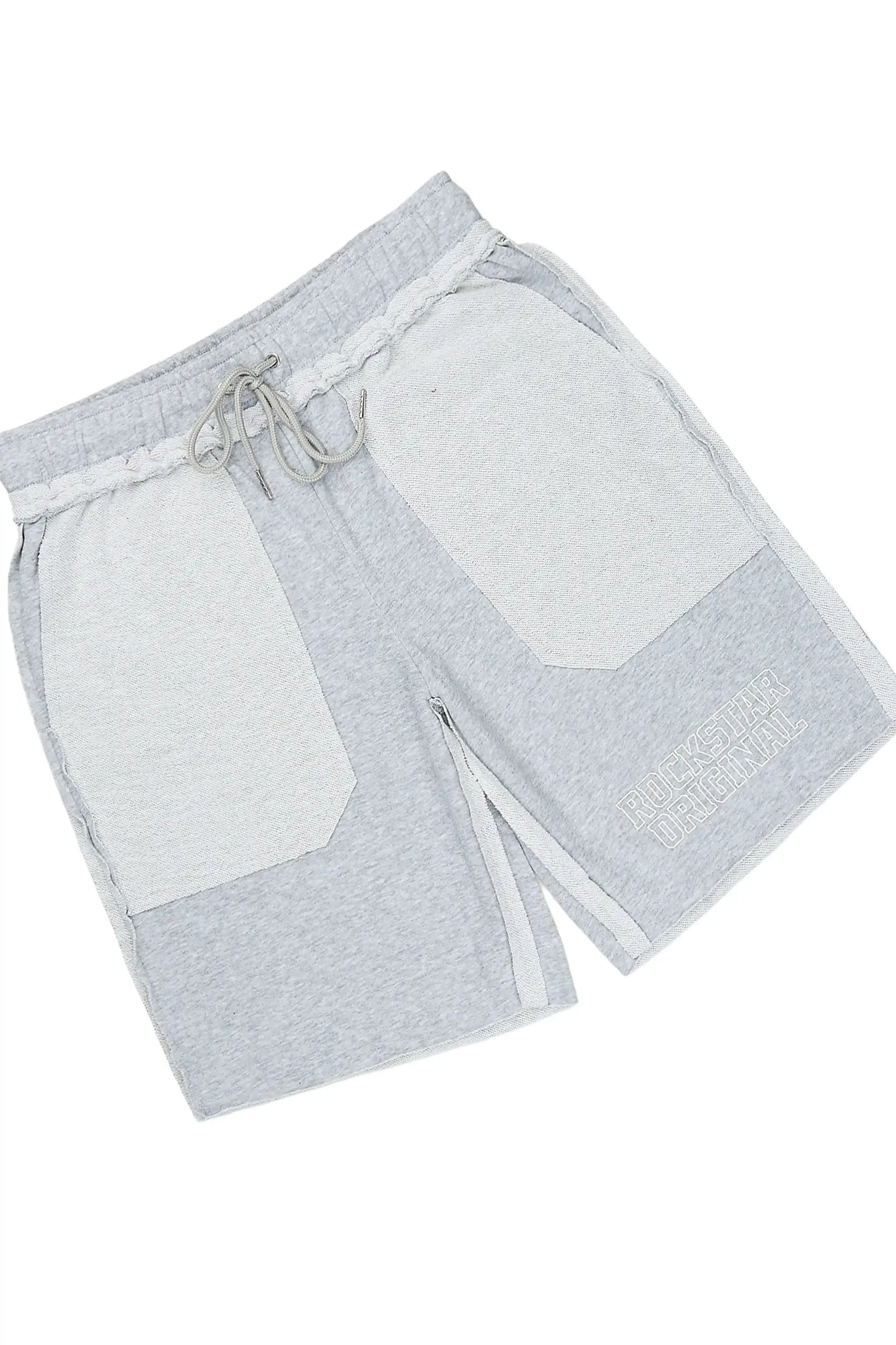 Essential Heather Grey Cut Sleeve T-Shirt/Short Set