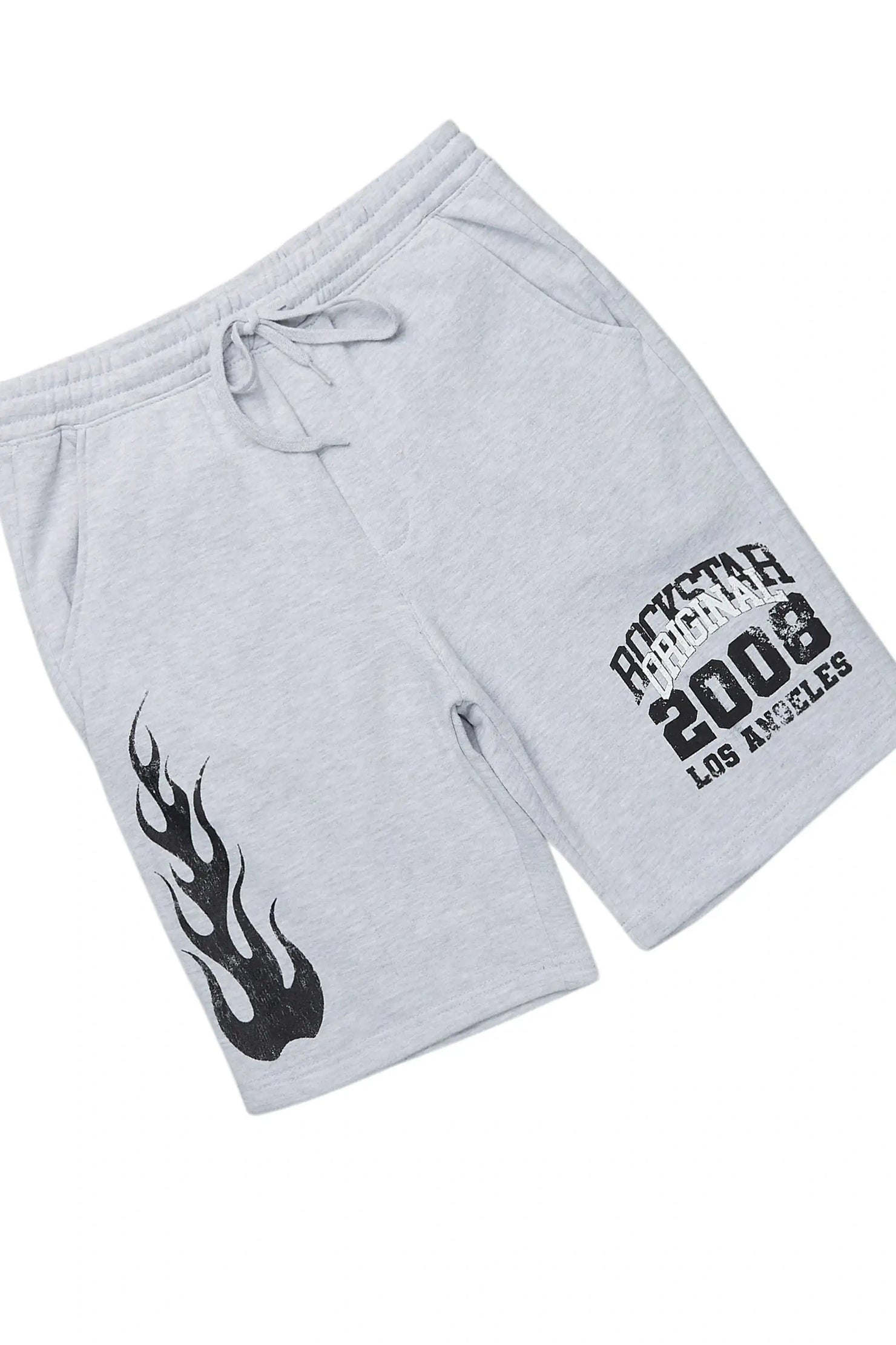 Edel White Cut Sleeve T-Shirt Short Set