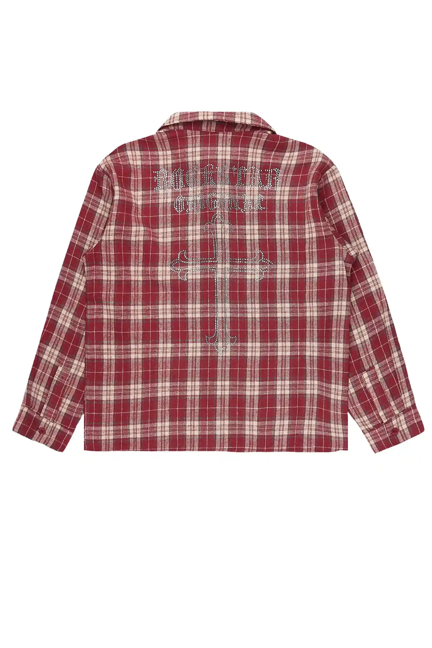 Girls Poldi Red Rhinestone Flannel Shirt