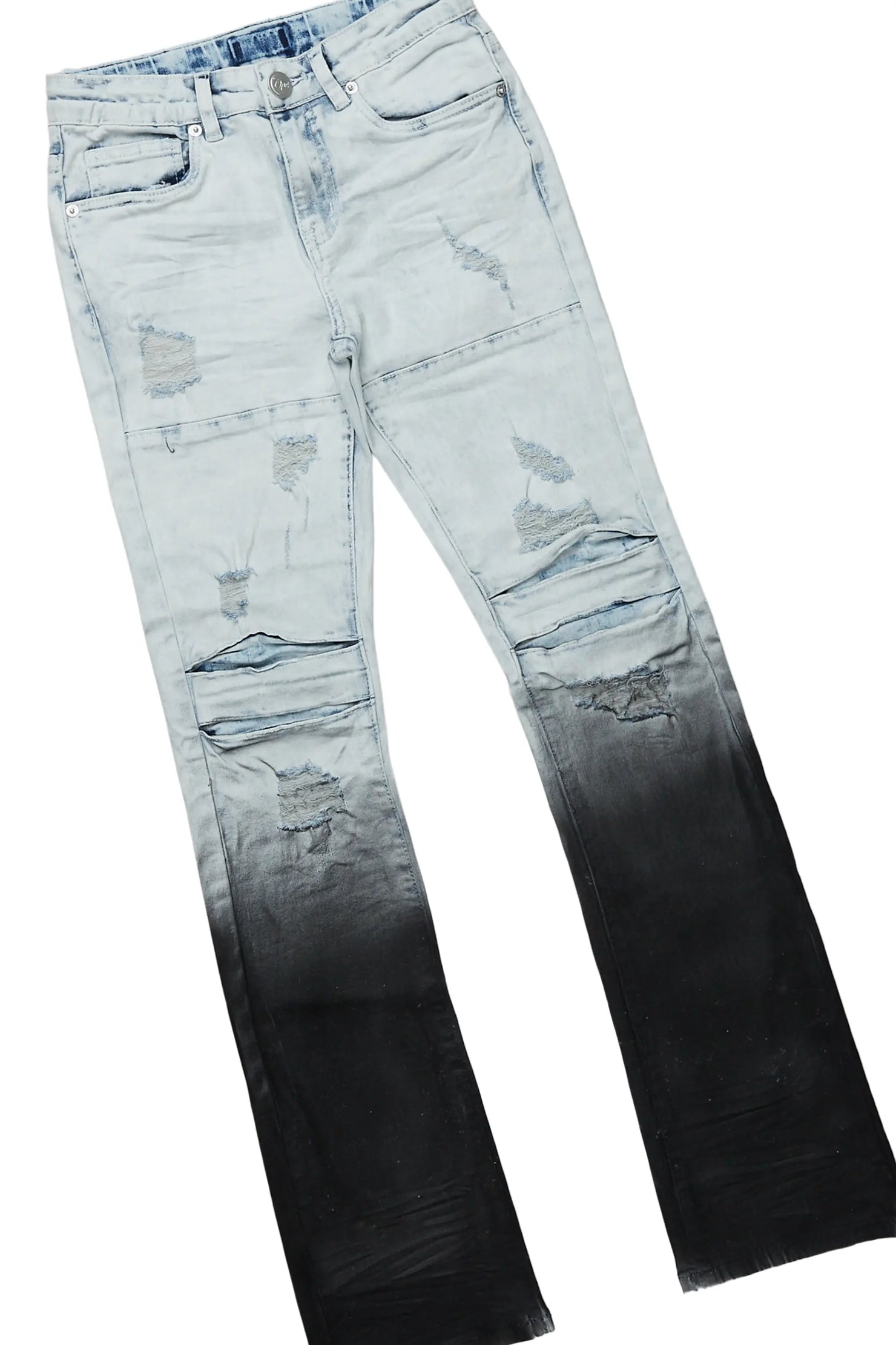 Boys Tallis White T-Shirt/Stacked Flare Jean Set