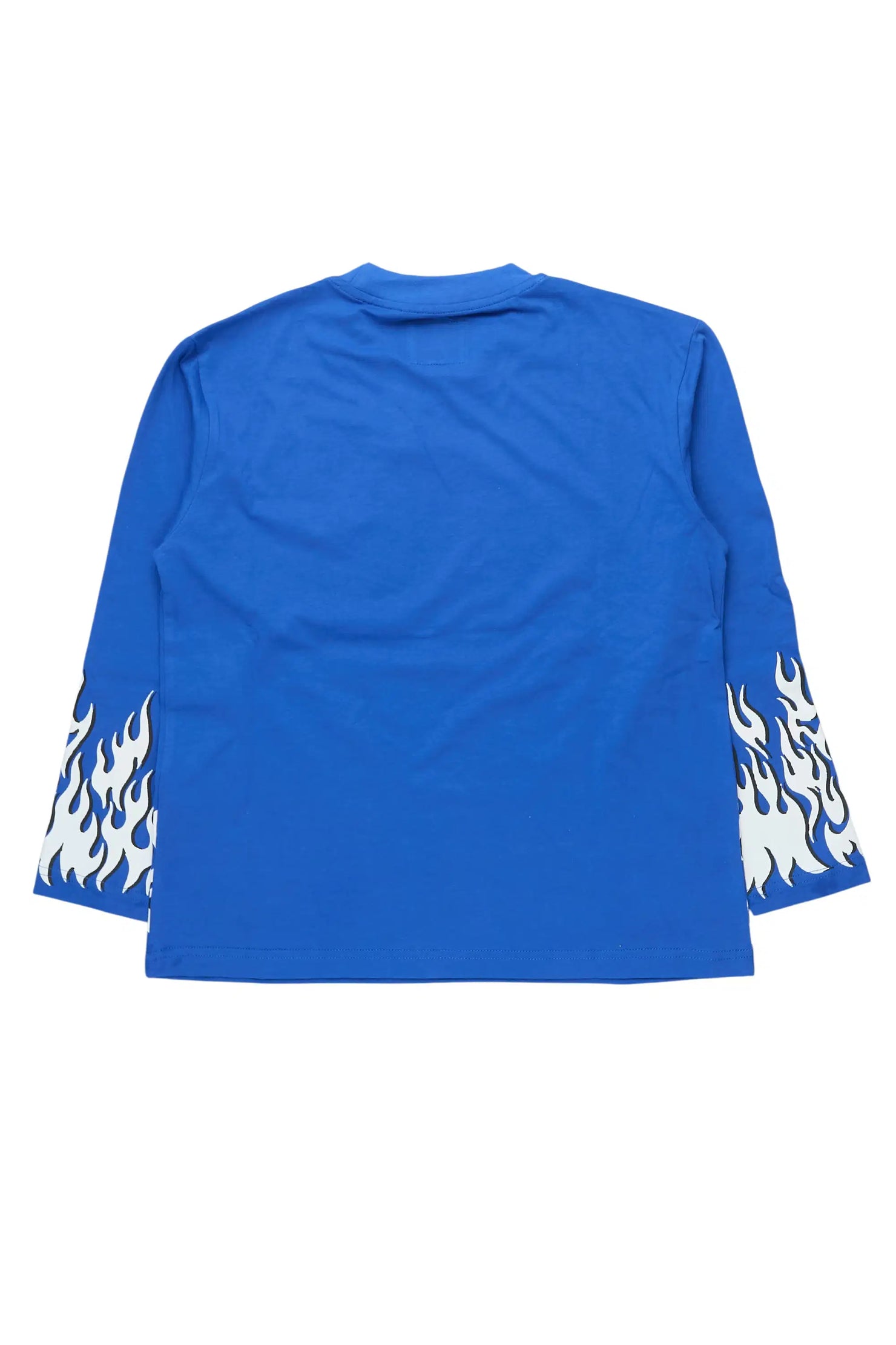 Boys Bubble Royal Blue Long Sleeve Graphic T-Shirt