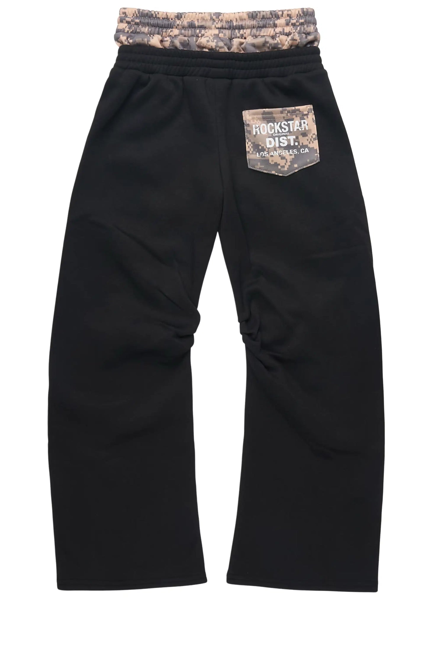 Boys Canaan Black Double Waisted Baggy Track Pant