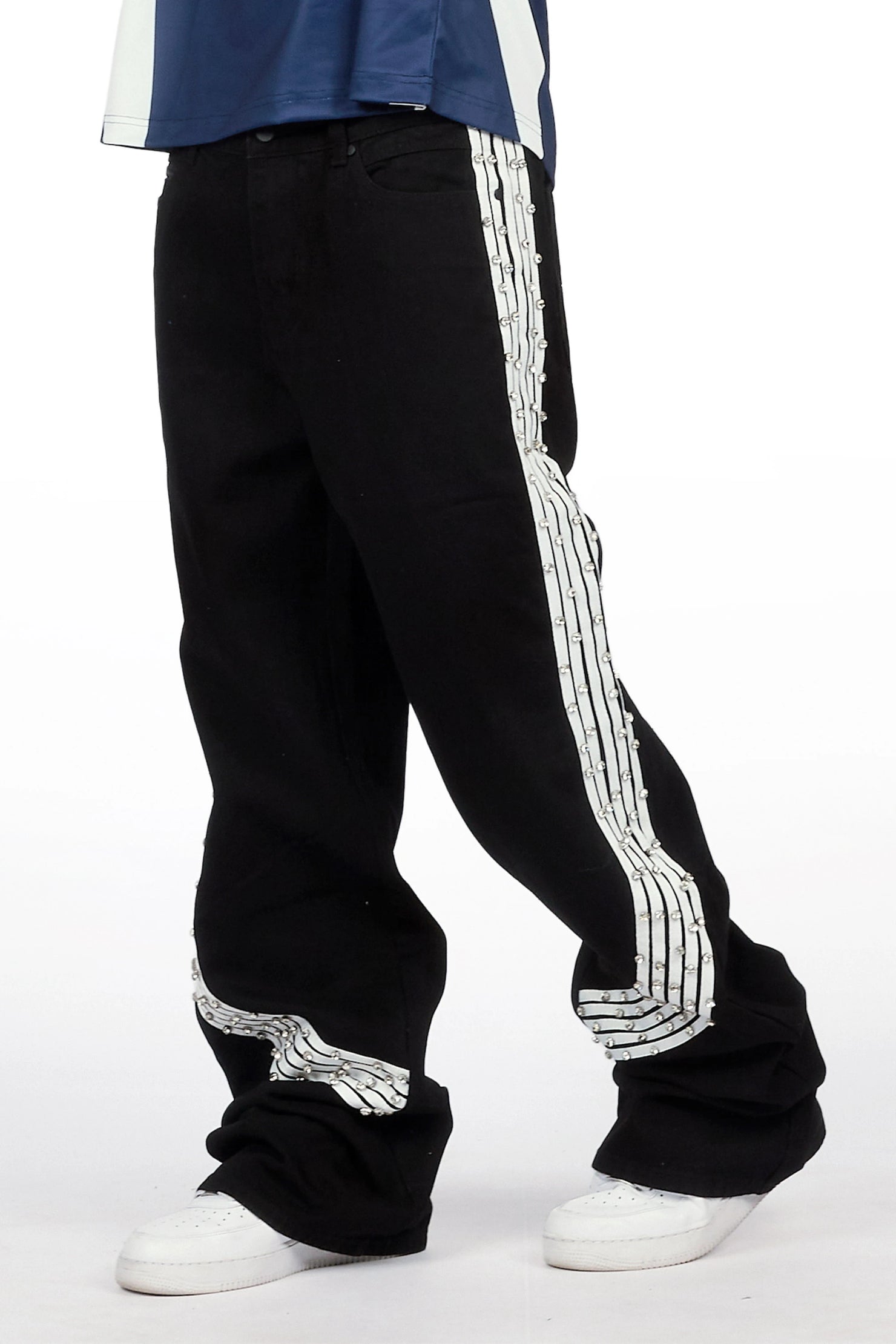 Zayven Black Baggy Fit Jean