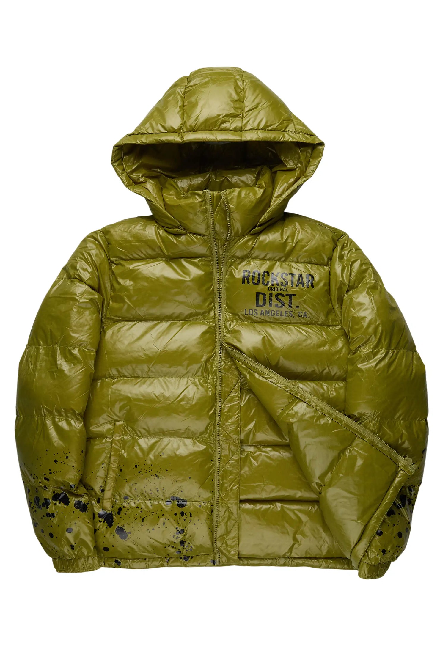 Raffer Olive Heavy Puffer Jacket