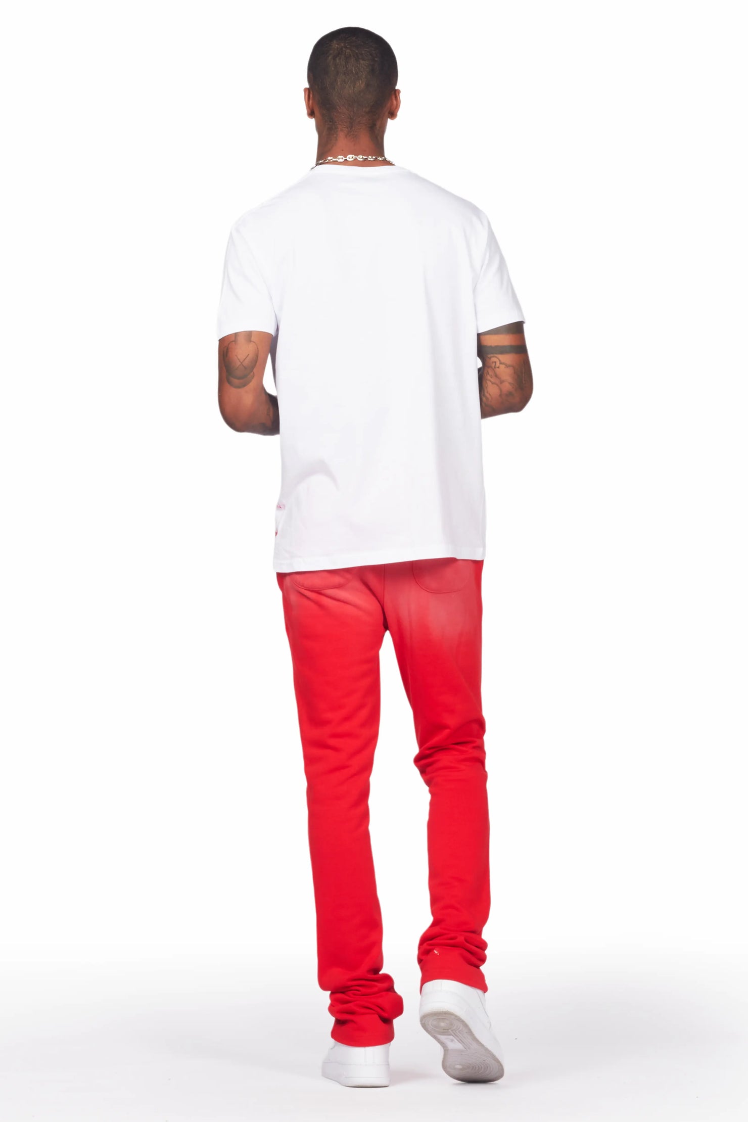 Hugin White/Red T-Shirt/Stacked Flare Track Set