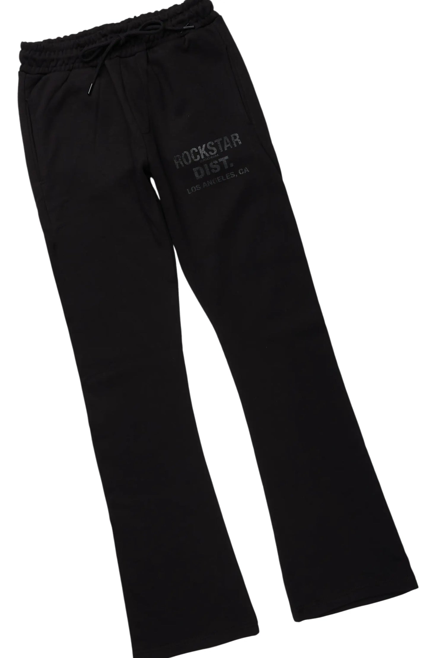 Lake Black/Black Oversized T-Shirt/Stacked Track Pant Set