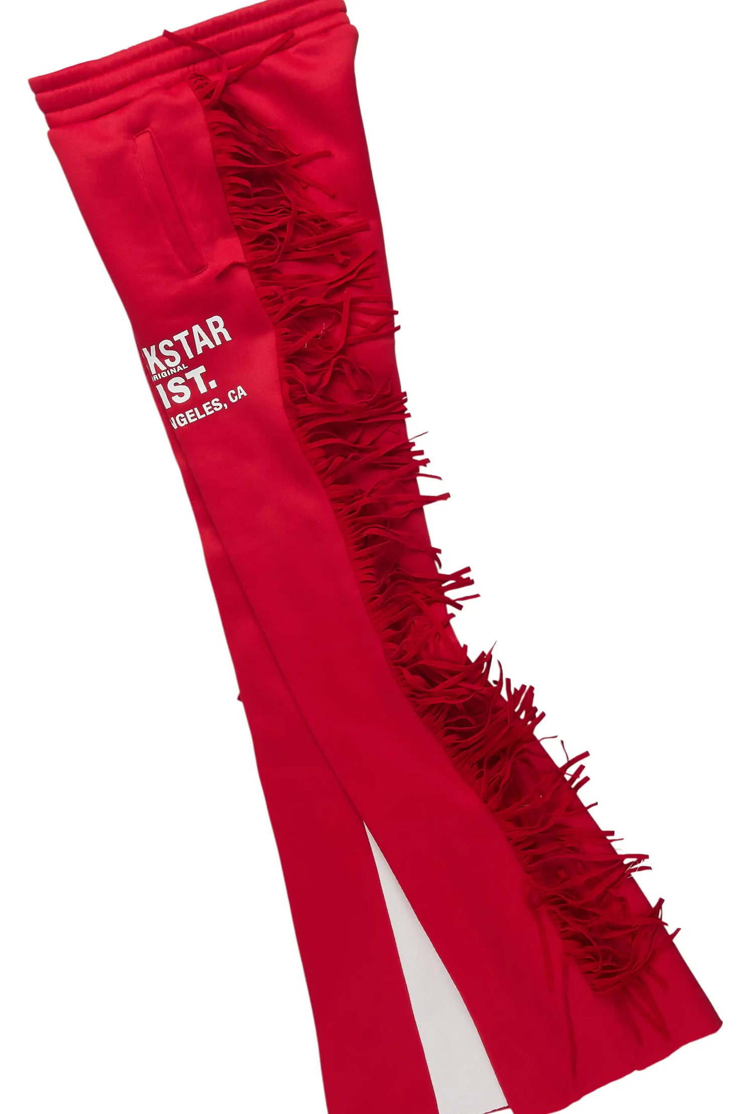 Girls Kendra Red Fringe Stacked Flare Pant