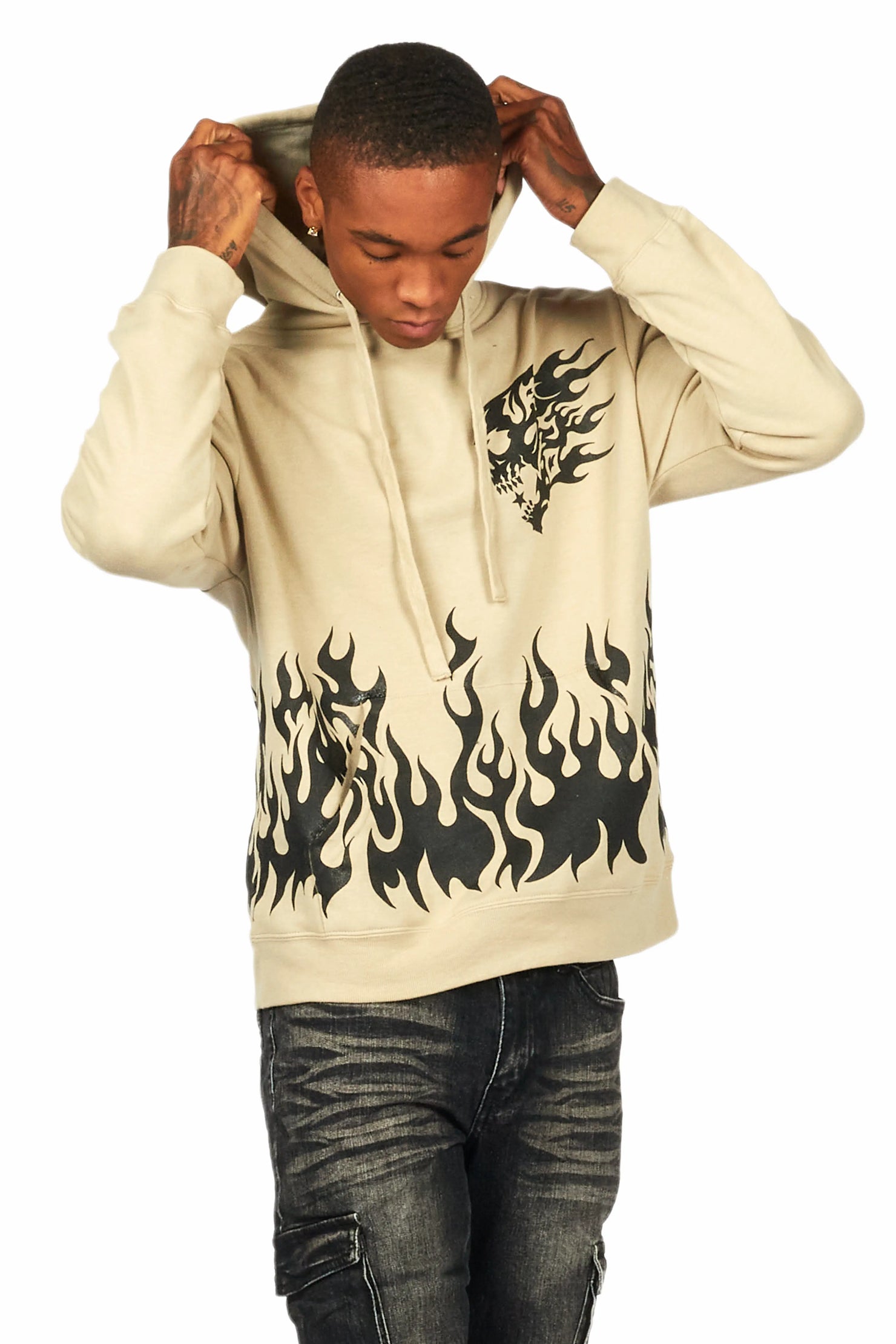 Bubble Oatmeal Graphic Hoodie