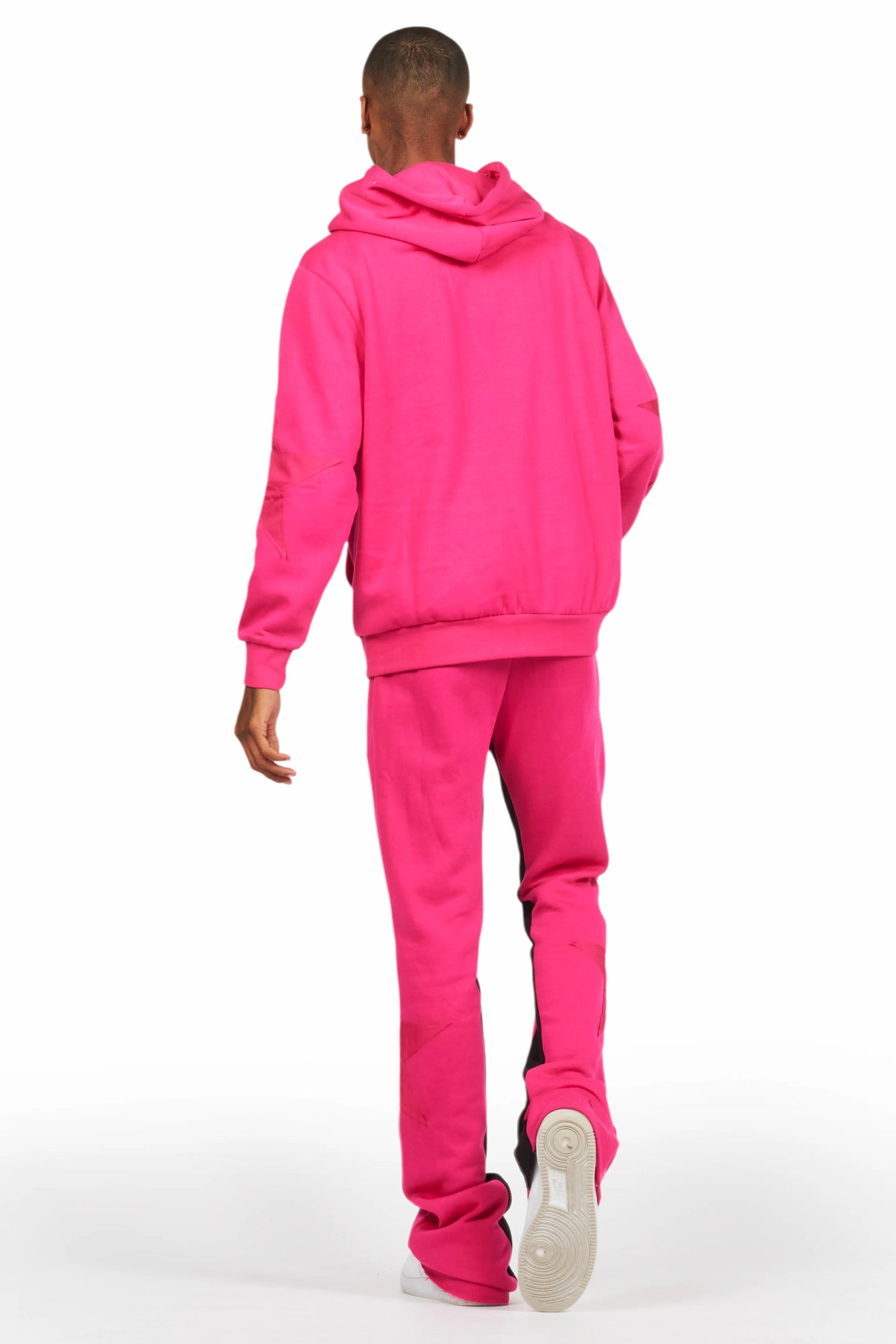 States Fuchsia Baggy Stacked Hoodie Track Set