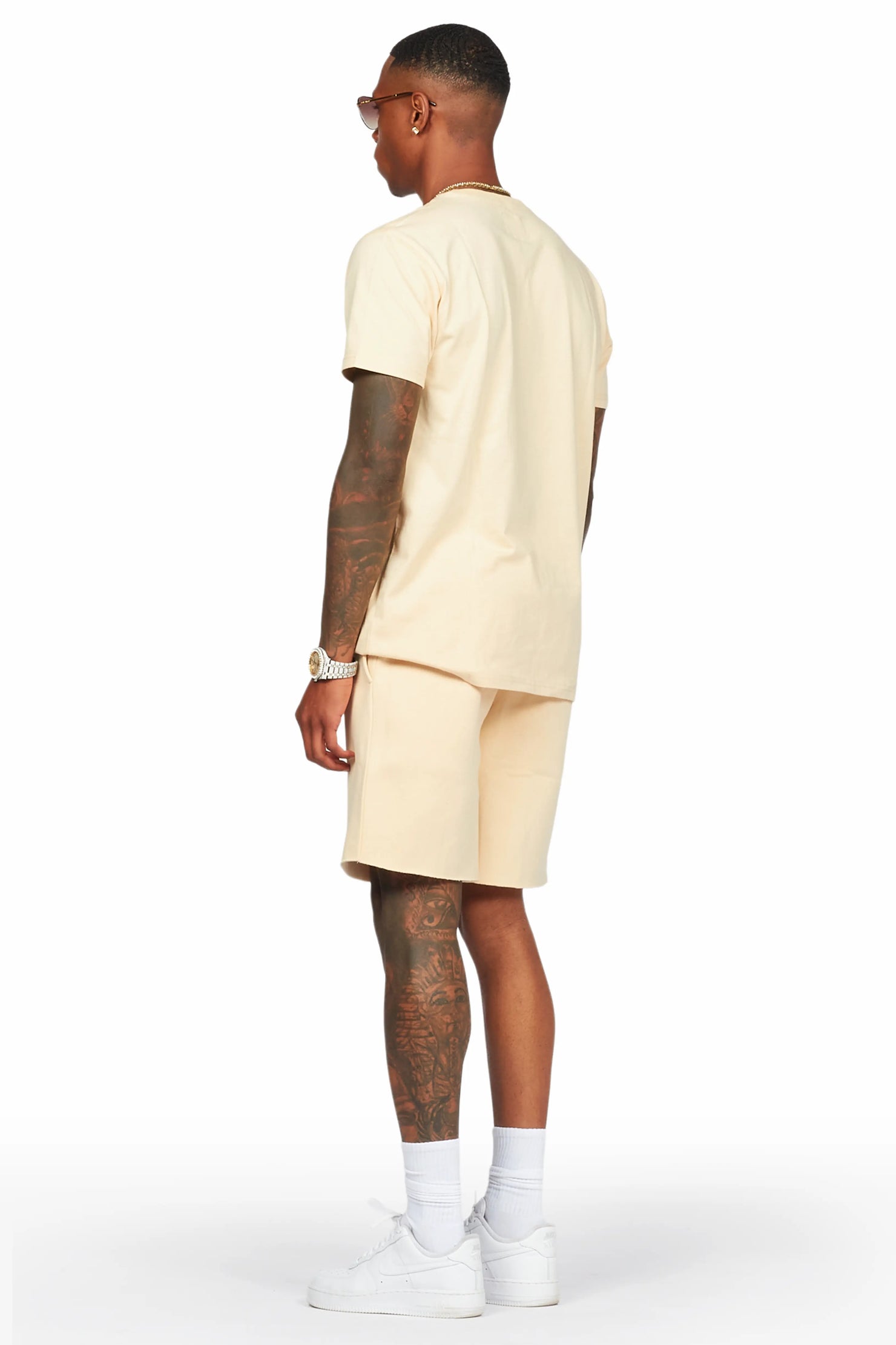 Tabor Beige T-Shirt/Short Set