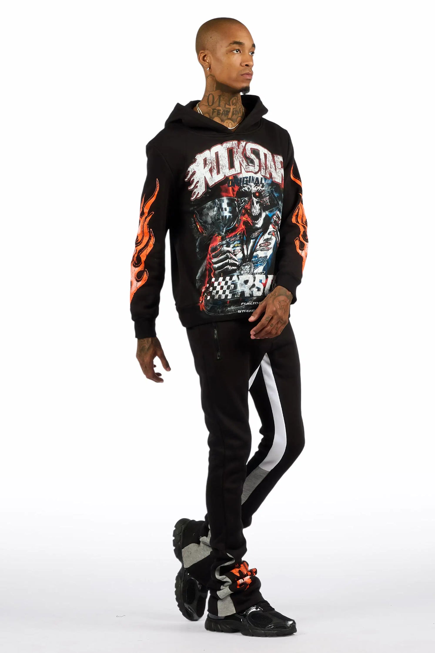 Blaek Black/Multi Hoodie/Super Stacked Track Set