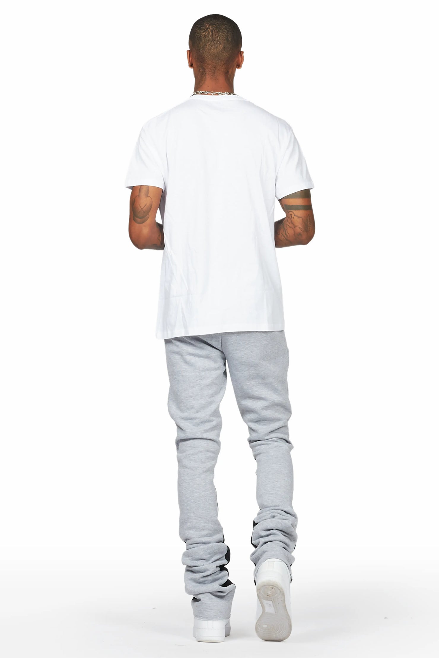 Sana White/Grey T-Shirt/Super Stacked Track Set